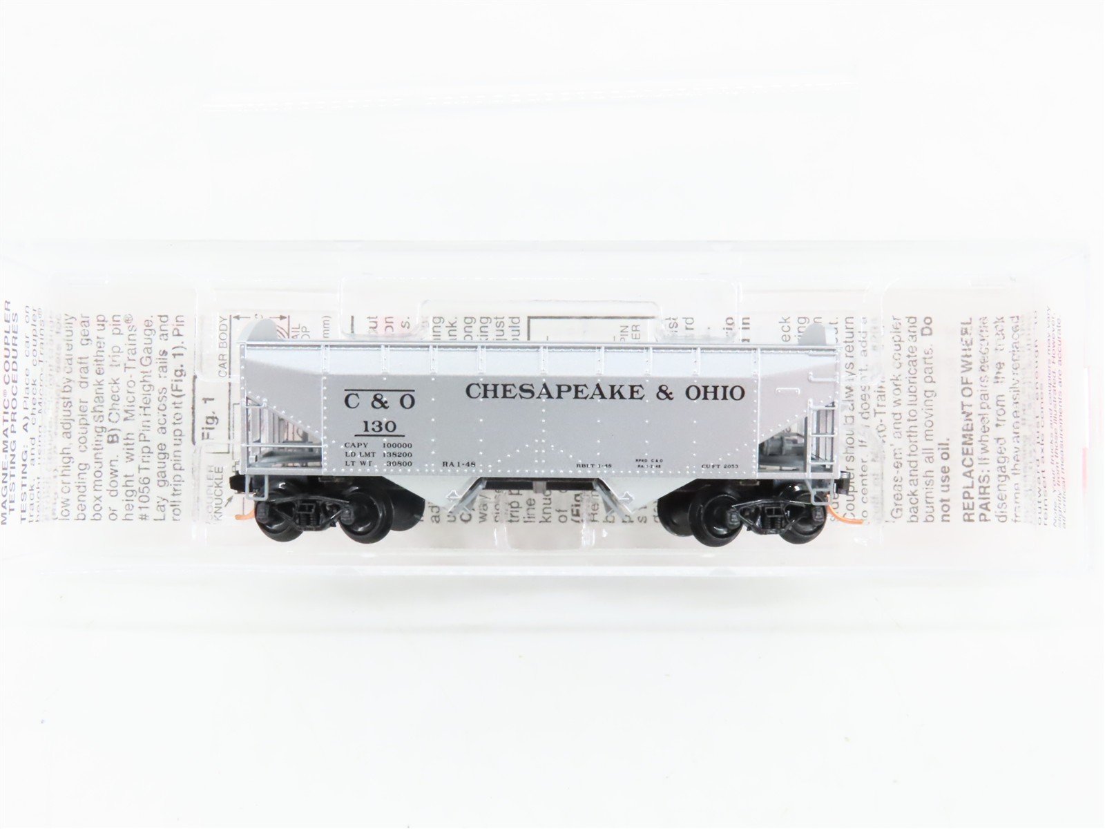 N Scale Micro-Trains 86030 C&O Chesapeake & Ohio 33' 2-Bay Hopper 130 RTR