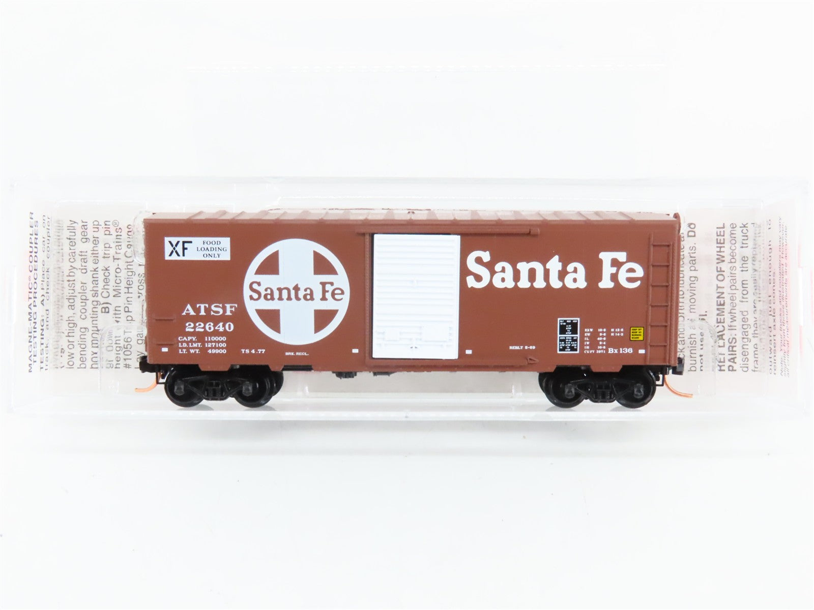 N Scale Micro-Trains 73010 Atchison, Topeka & Santa Fe 40' Standard Box Car RTR