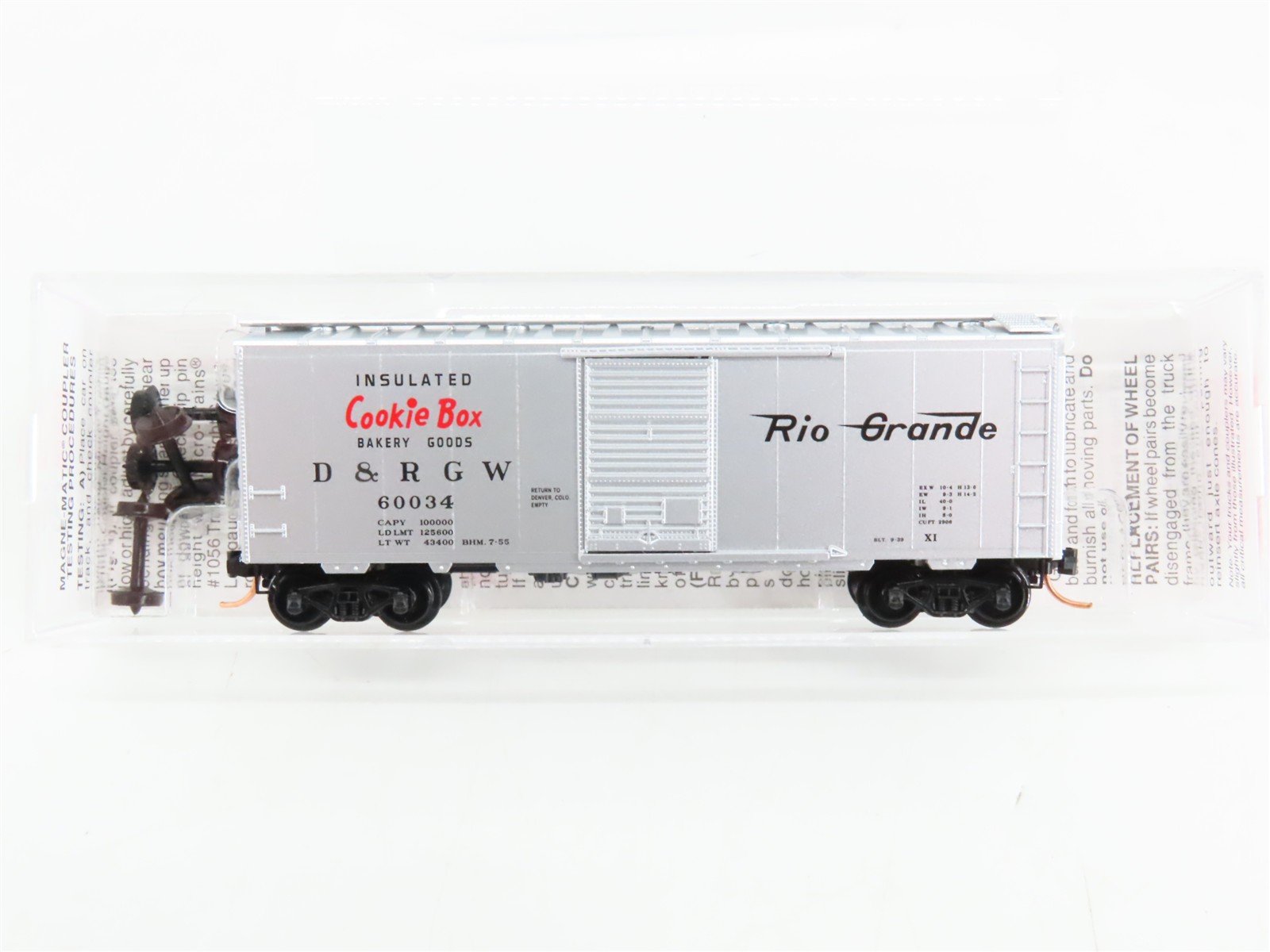 N Scale Micro-Trains 20110 D&RGW Denver & Rio Grande Western 40' Box Car RTR
