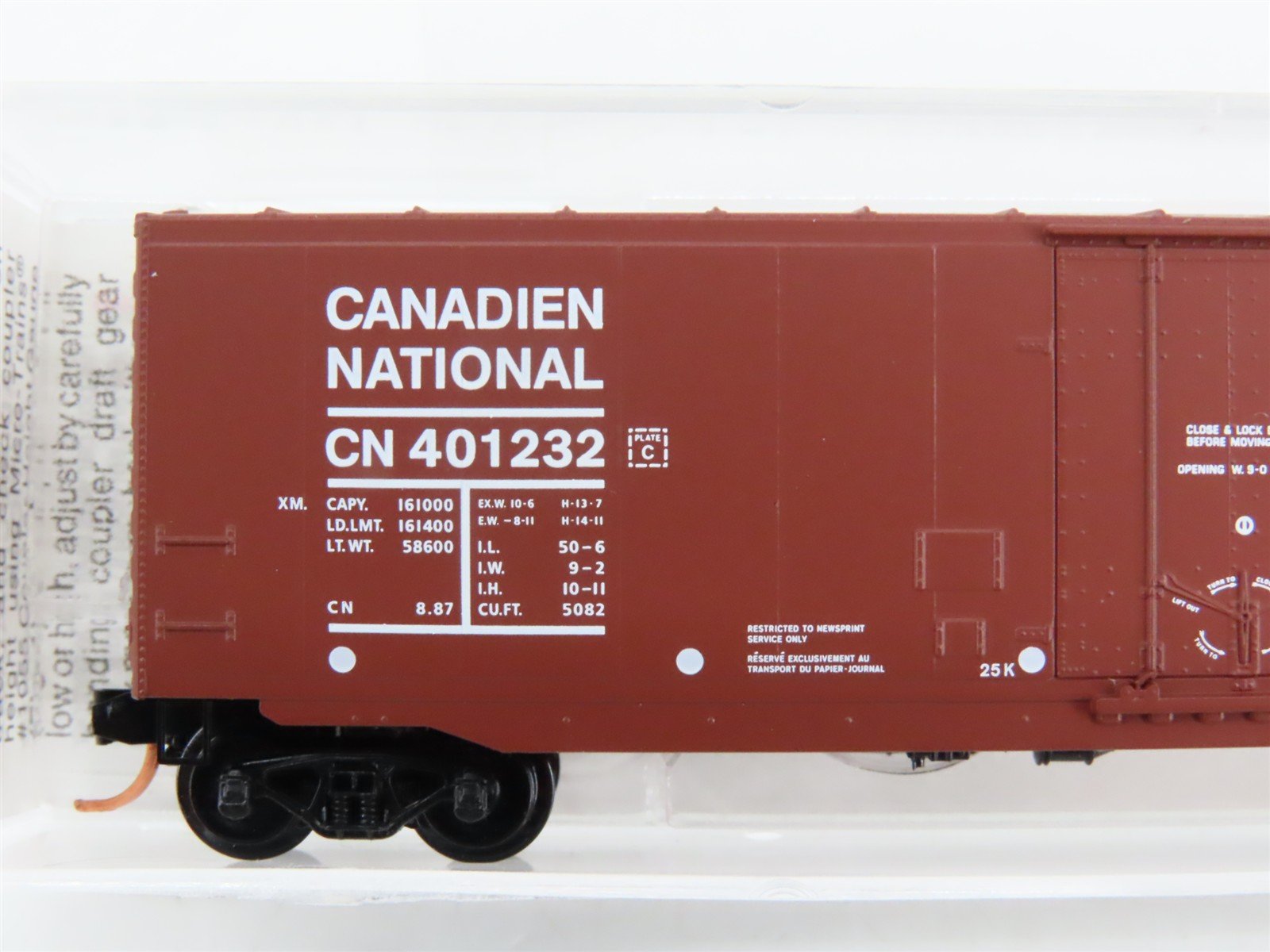 N Scale Micro-Trains 38190 CN Canadian National 50' Box Car 401232 RTR
