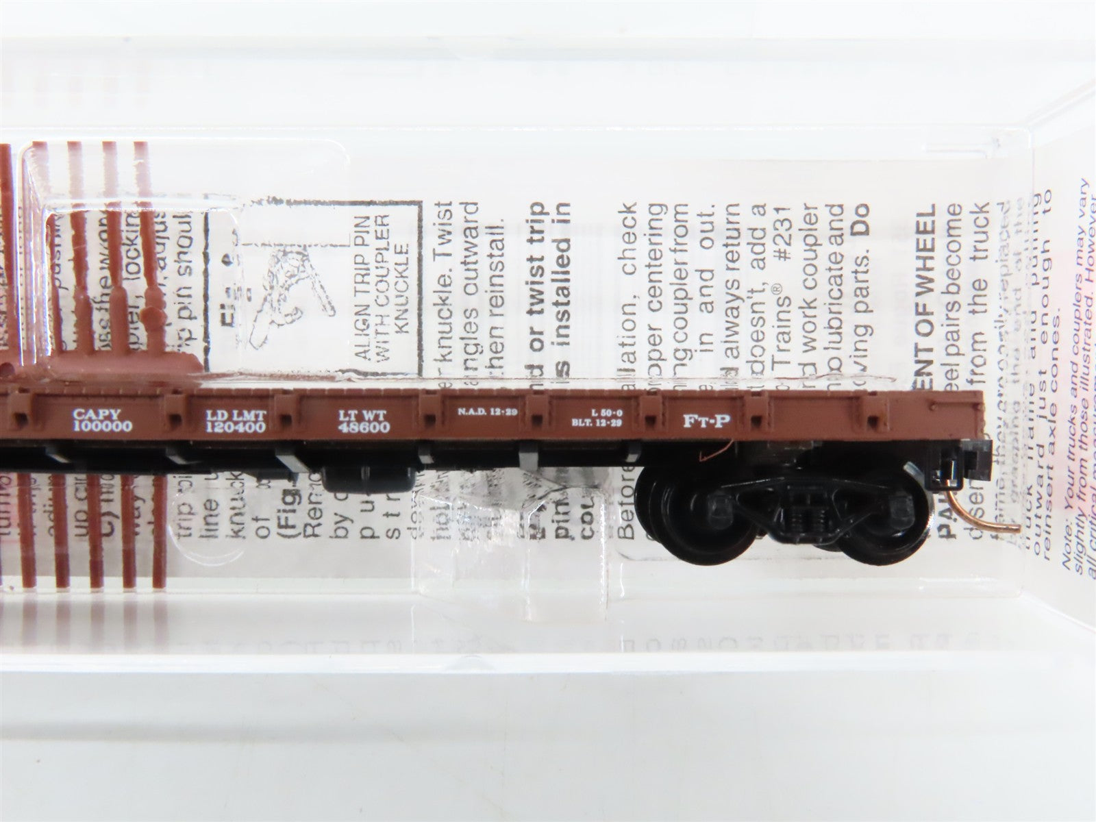 N Scale Micro-Trains 44060 ATSF Santa Fe 50' Flat Car 90822 RTR