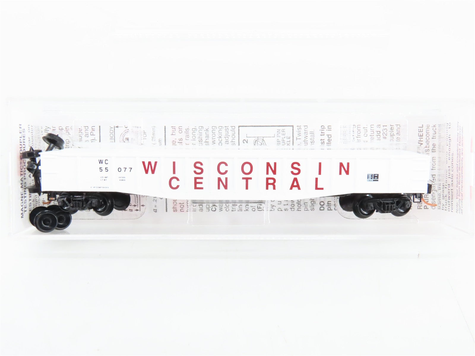 N Scale Micro-Trains 105090 WC Wisconsin Central 50' Gondola 55077 RTR