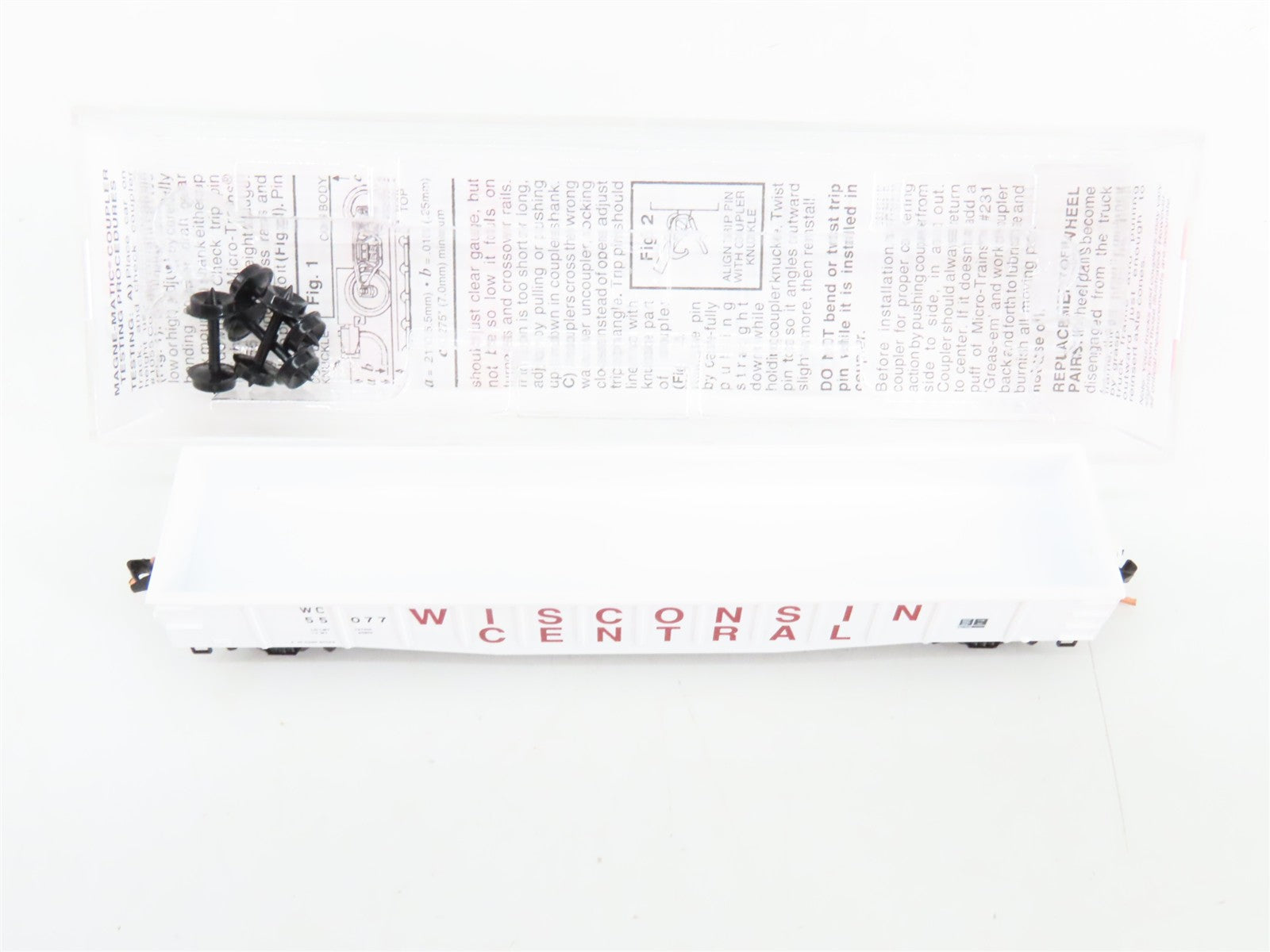 N Scale Micro-Trains 105090 WC Wisconsin Central 50' Gondola 55077 RTR