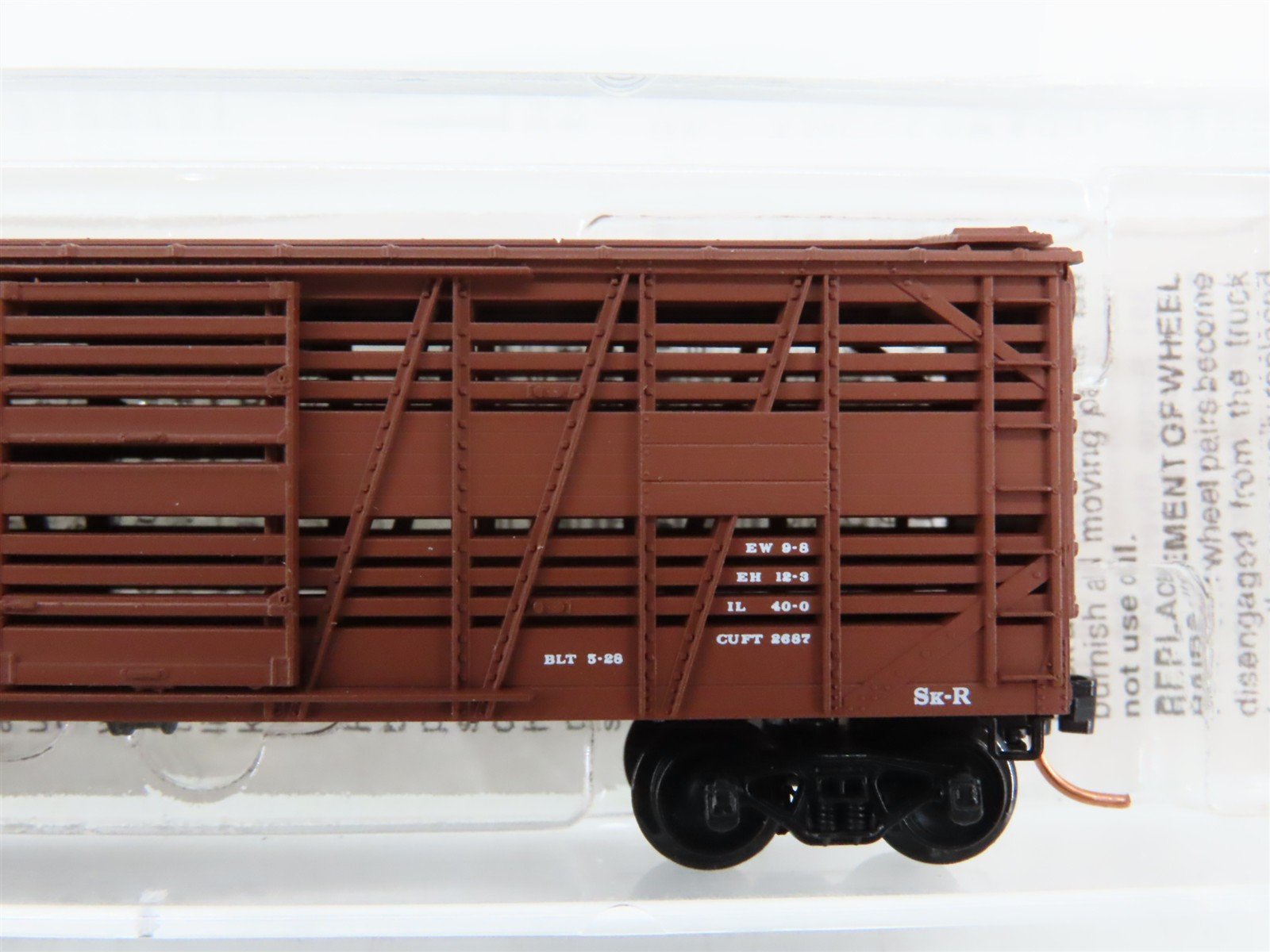N Scale Micro-Trains 35080 Atchison, Topeka & Santa Fe 40' Stock/Cattle Car RTR