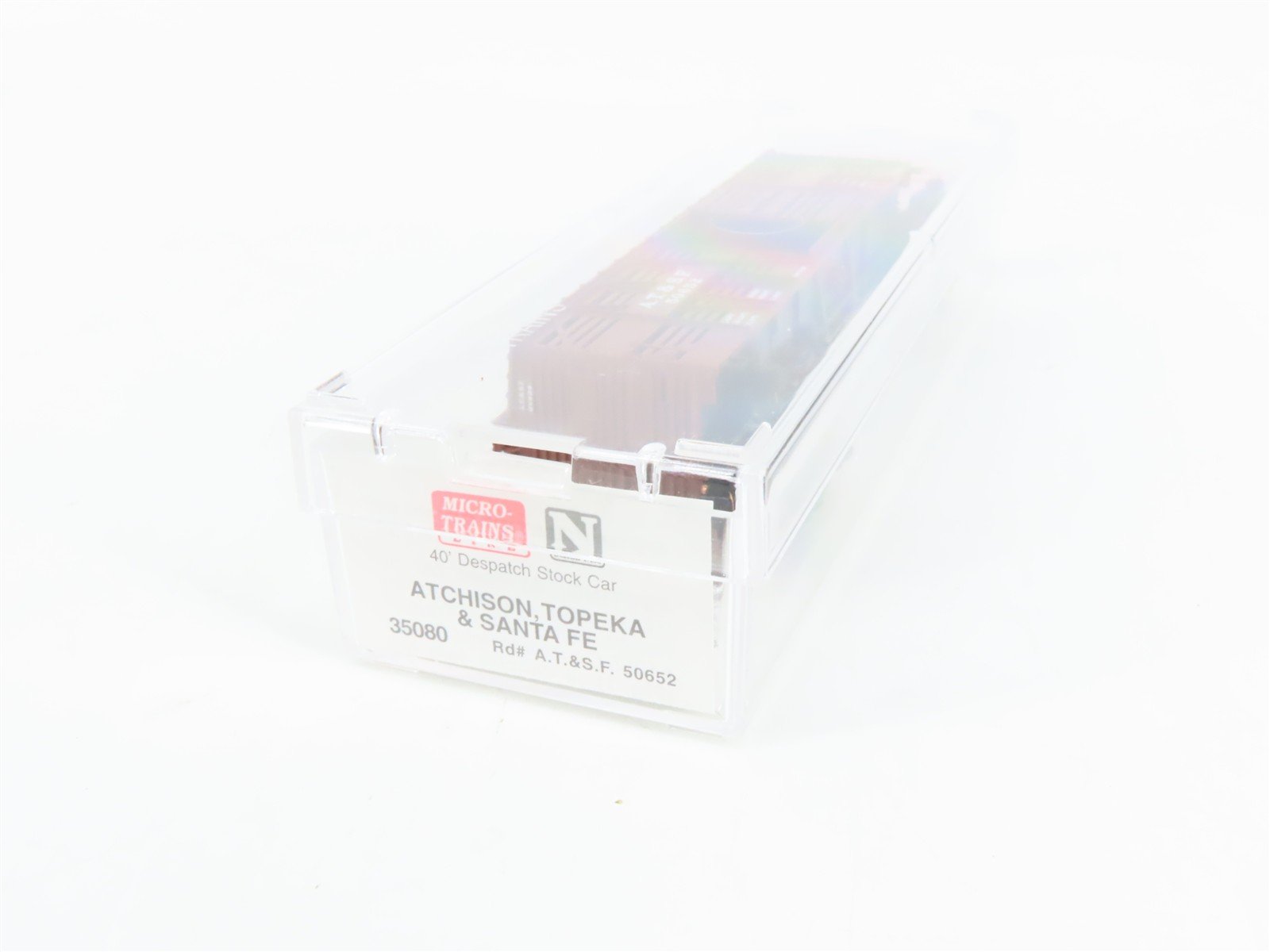N Scale Micro-Trains 35080 Atchison, Topeka & Santa Fe 40' Stock/Cattle Car RTR