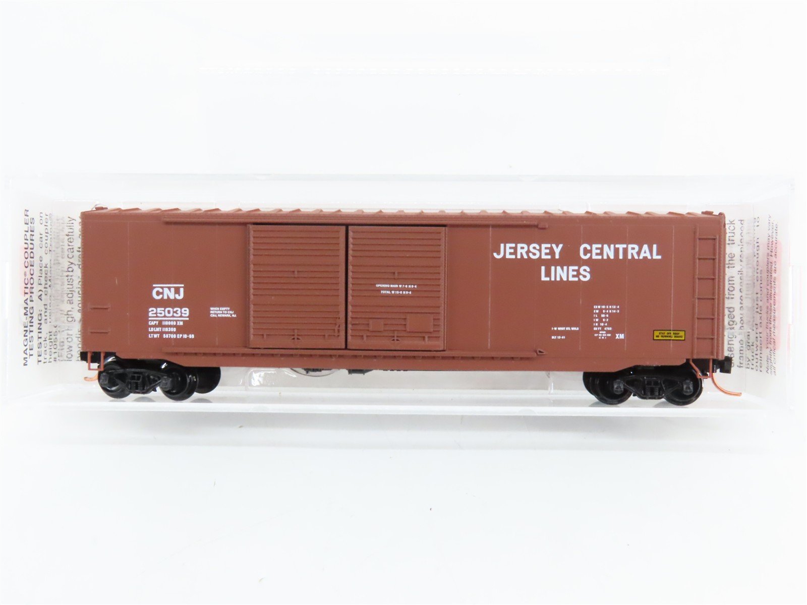 N Scale Micro-Trains 37040 CNJ Jersey Central 50' Box Car 25039 RTR