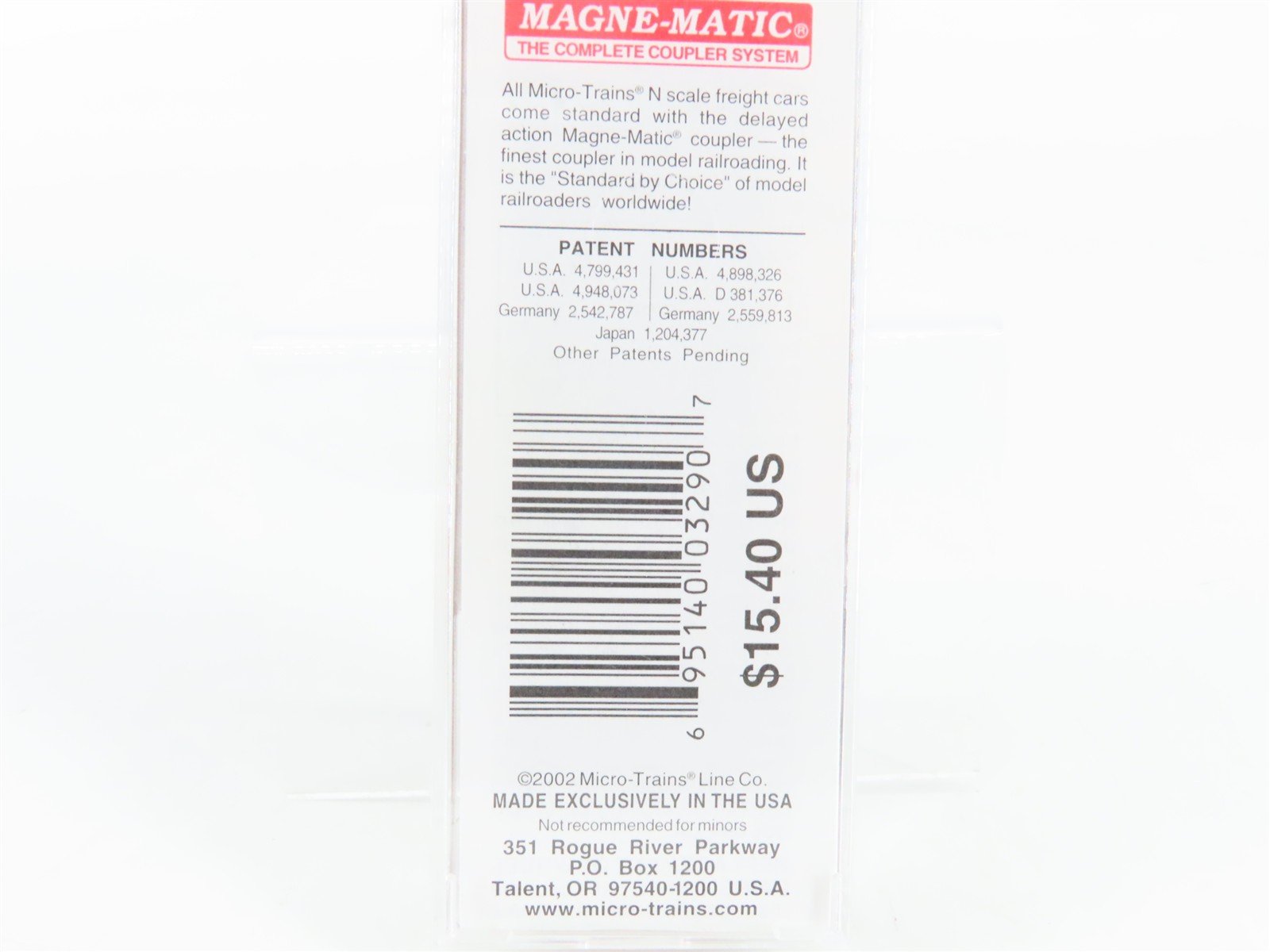 N Scale Micro-Trains 37040 CNJ Jersey Central 50' Box Car 25039 RTR