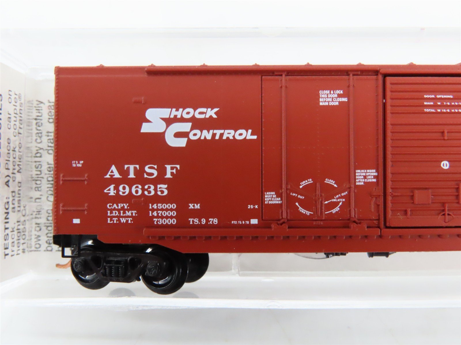 N Scale Micro-Trains 76030 ATSF Santa Fe 50' Box Car 49635 RTR