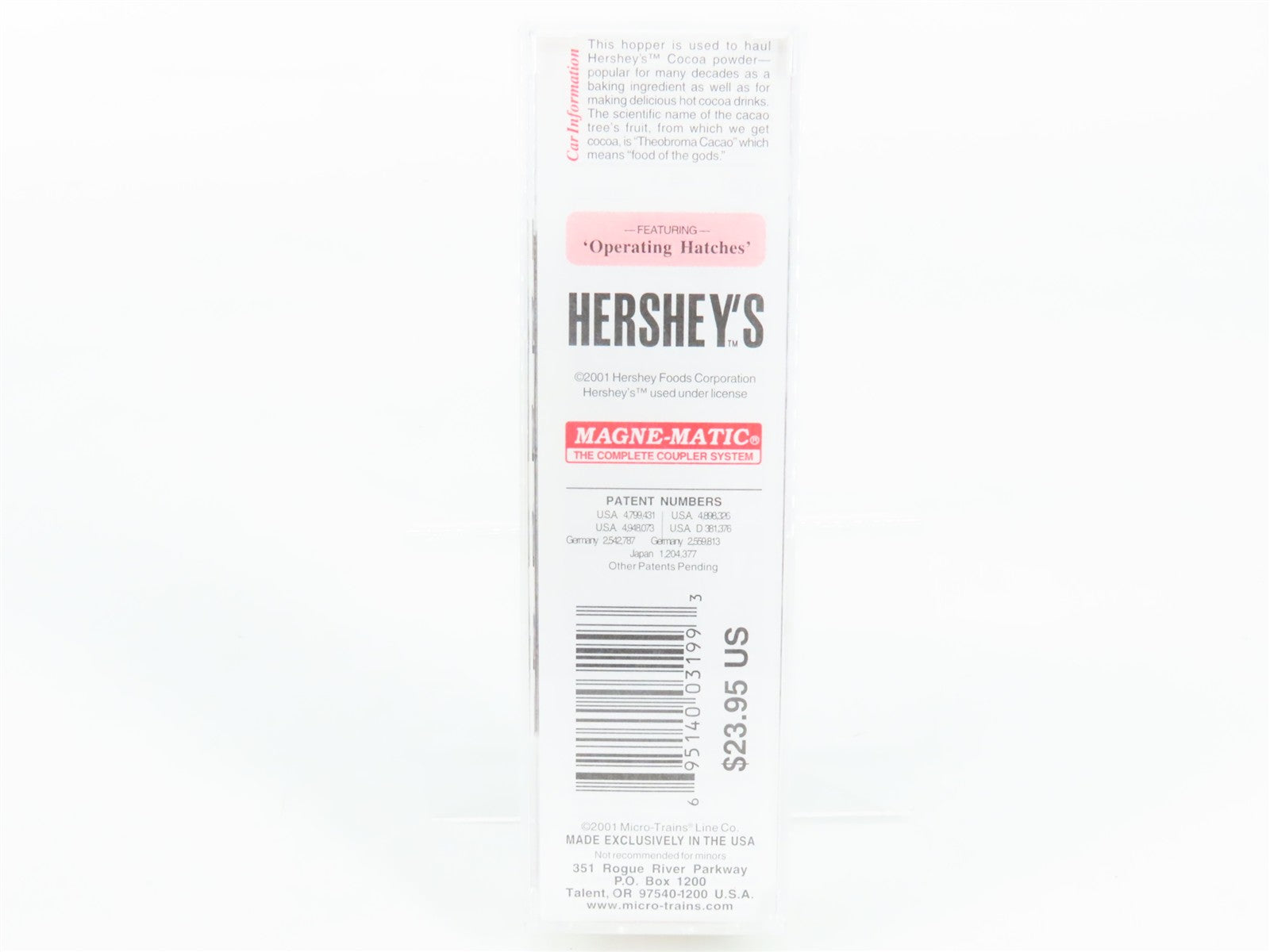 N Scale Micro-Trains 92150 HFC Hershey's 2-Bay Covered Hopper 6011 RTR