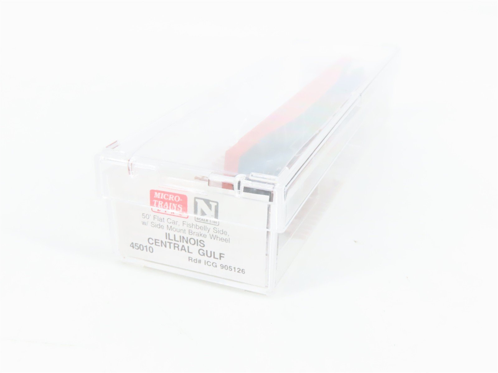 N Scale Micro-Trains 45010 ICG Illinois Central Gulf 50' Flat Car 905126 RTR