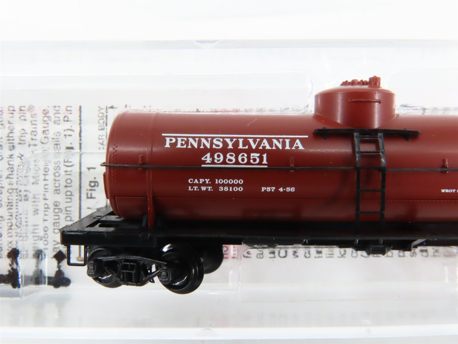 N Scale Micro-Trains 65230 PRR Pennsylvania Railroad 39' Tank Car 498651 RTR