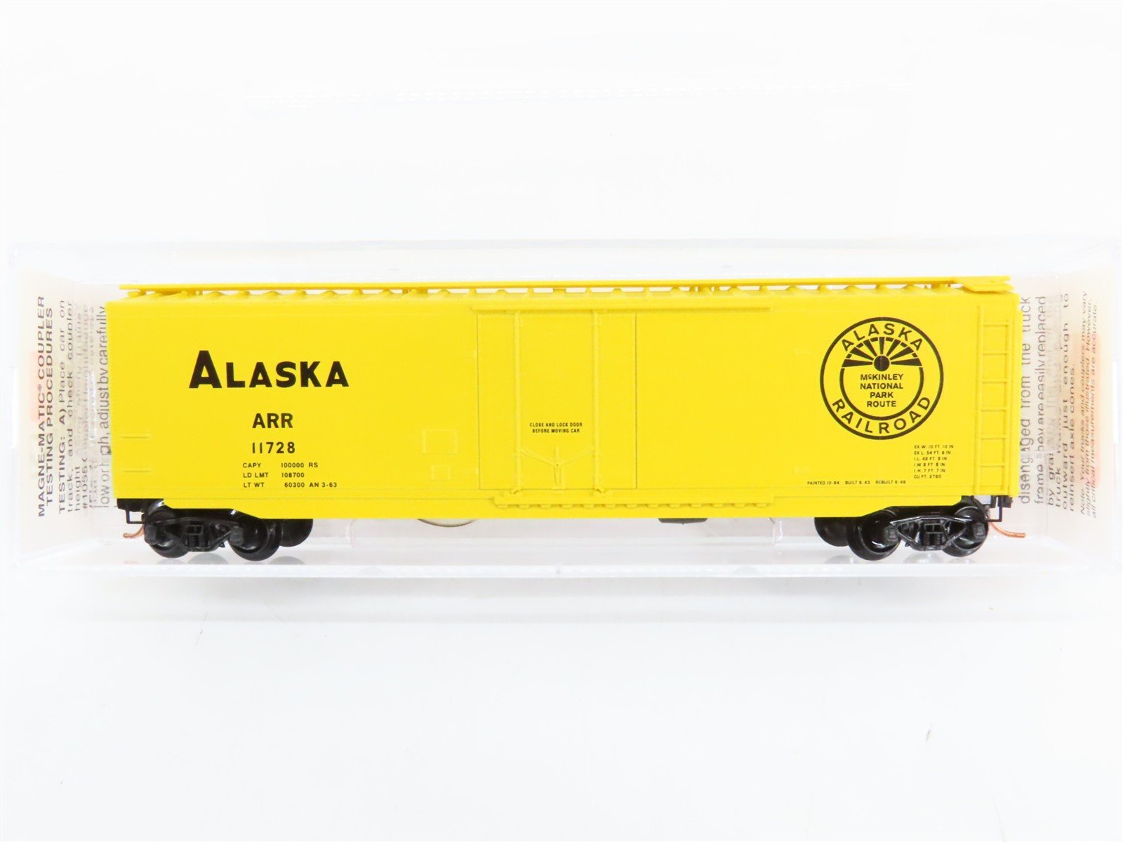 N Scale Micro-Trains 32100 ARR Alaska Railroad 50' Box Car 11728 RTR