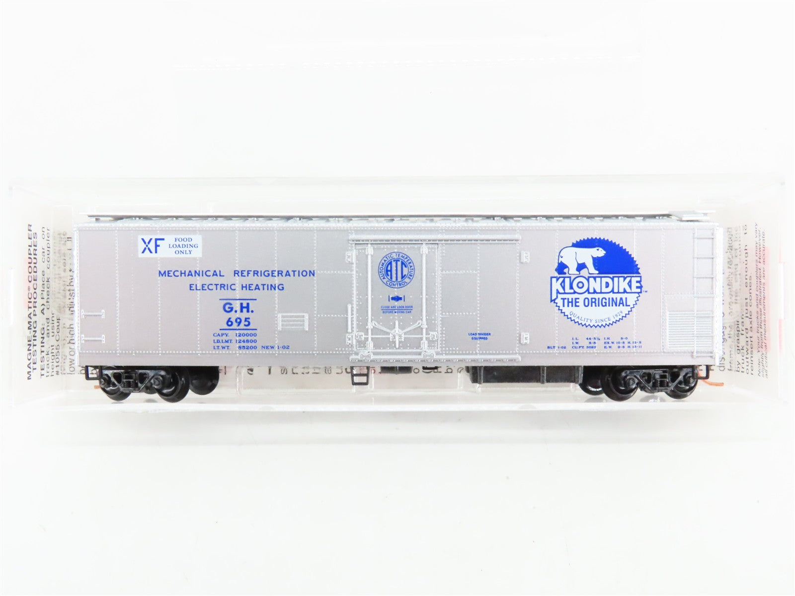 N Scale Micro-Trains 69160 GH Klondike 51' Rivet Side Mechanical Reefer 695 RTR