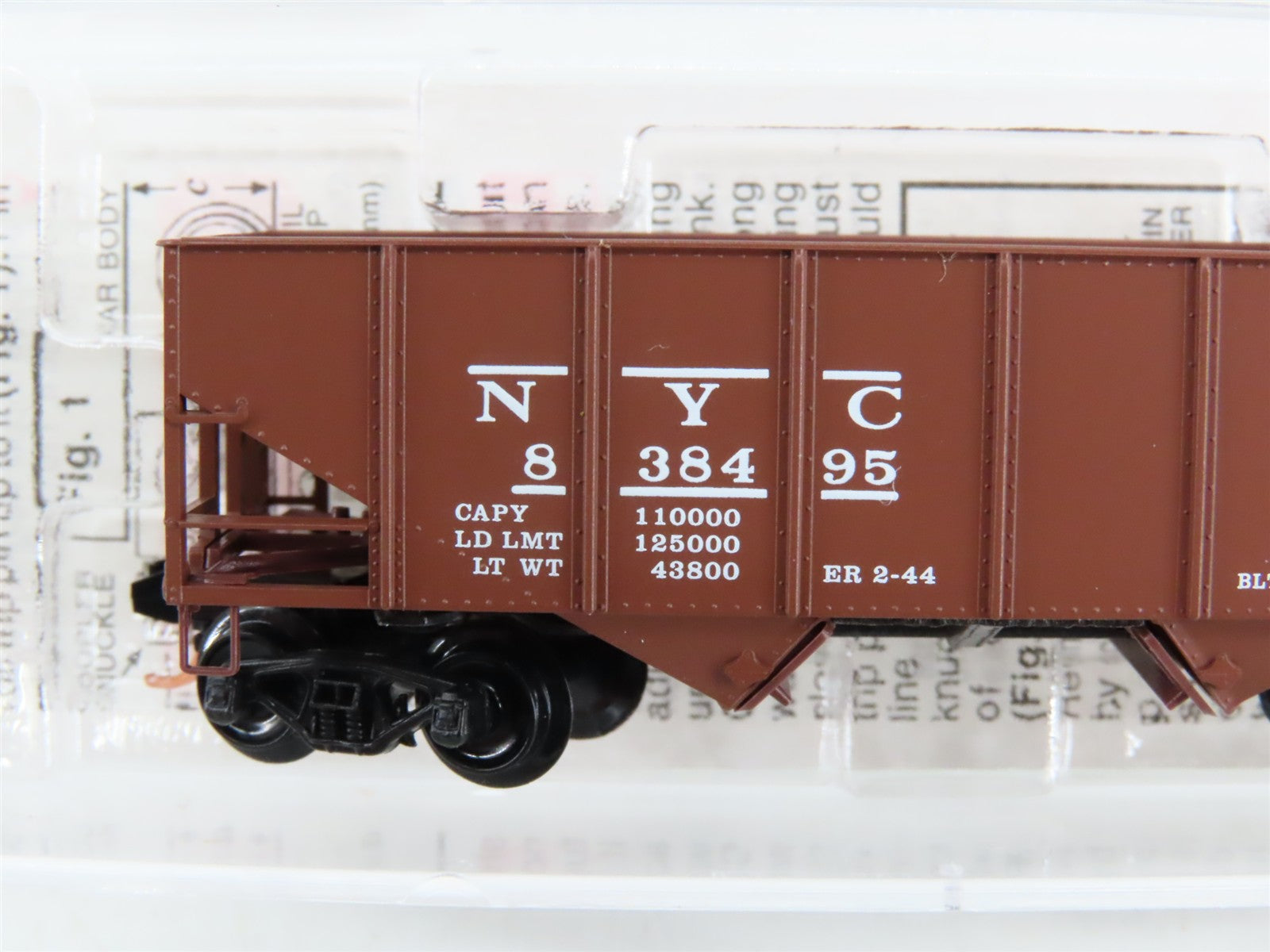 N Scale Micro-Trains 56170 NYC New York Central 33' 2-Bay Hopper 838495 RTR
