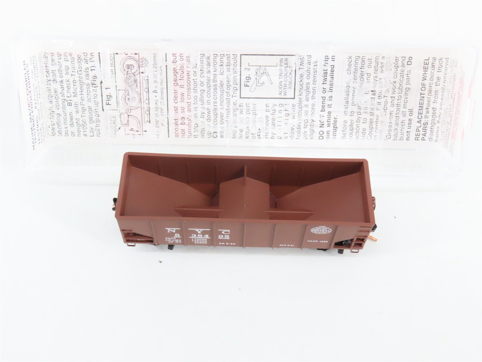 N Scale Micro-Trains 56170 NYC New York Central 33' 2-Bay Hopper 838495 RTR