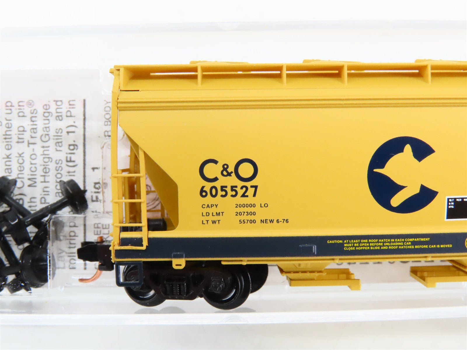 N Scale Micro-Trains 92160 C&O Chesapeake & Ohio Hopper 605527 RTR