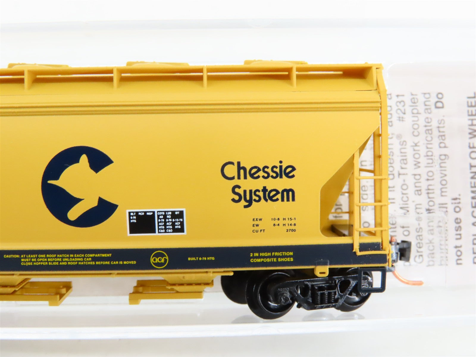 N Scale Micro-Trains 92160 C&O Chesapeake & Ohio Hopper 605527 RTR