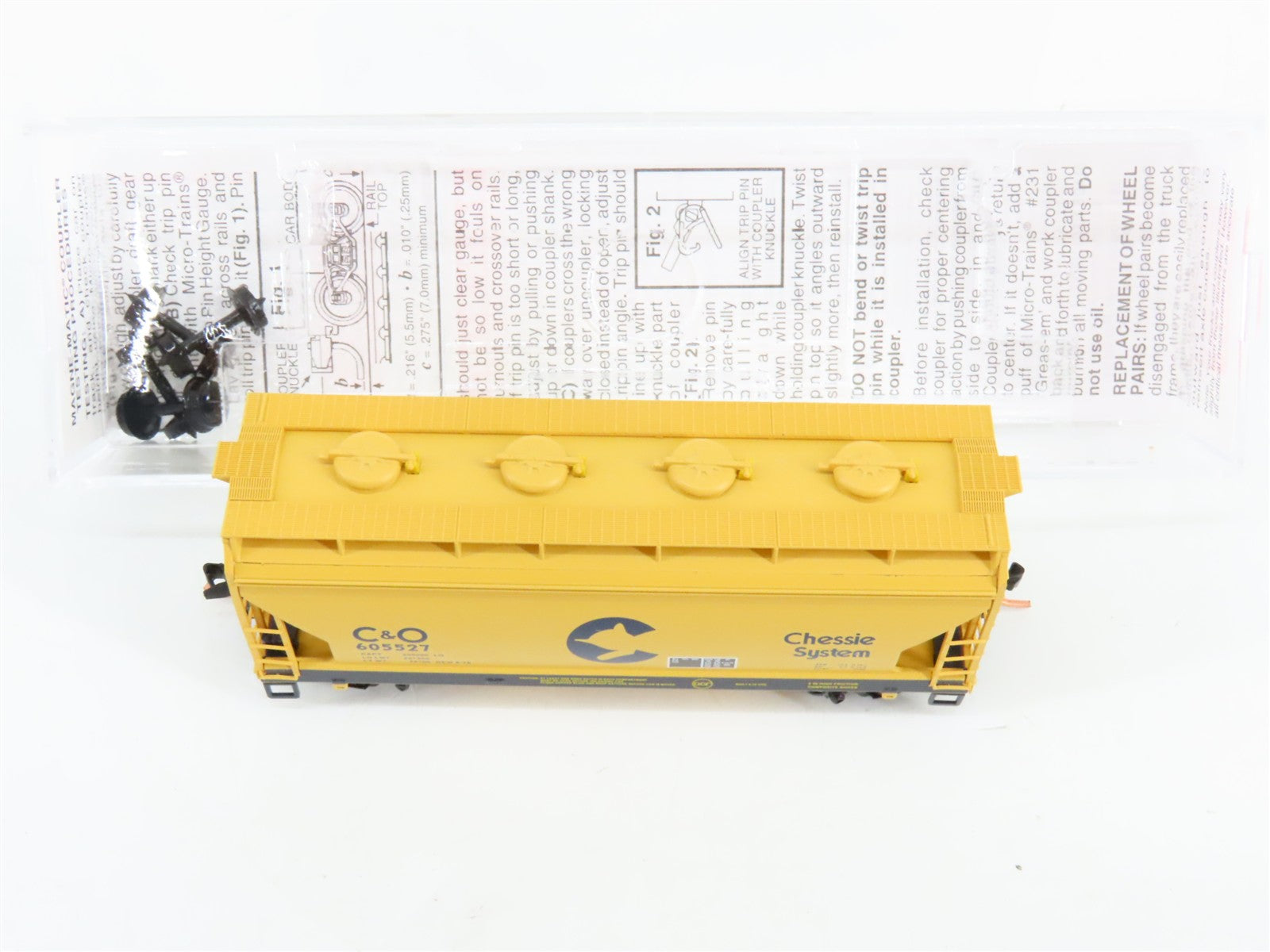 N Scale Micro-Trains 92160 C&O Chesapeake & Ohio Hopper 605527 RTR