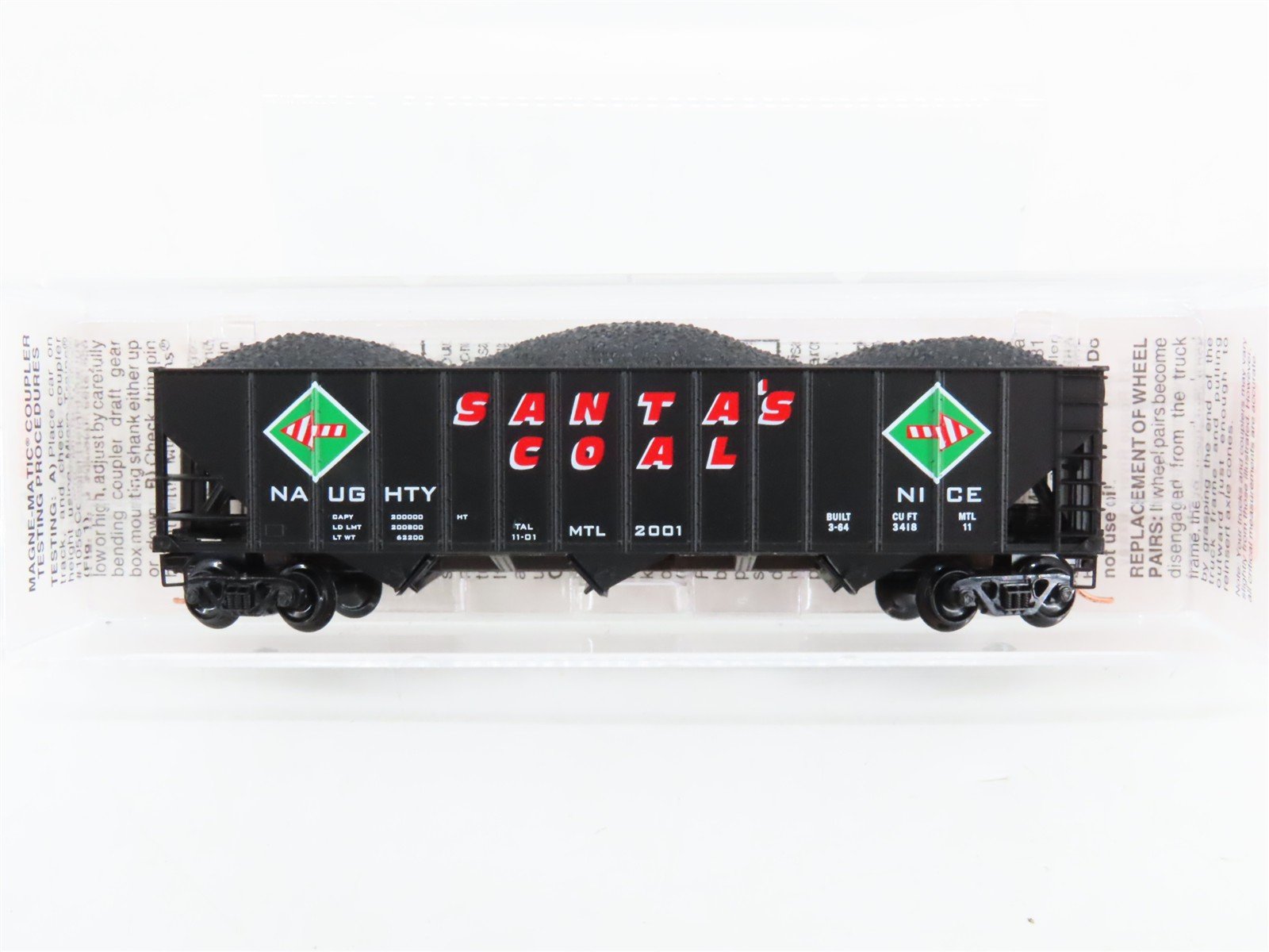 N Scale Micro-Trains 108070 MTL Micro-Trains Line 3-Bay Open Hopper 2001 RTR