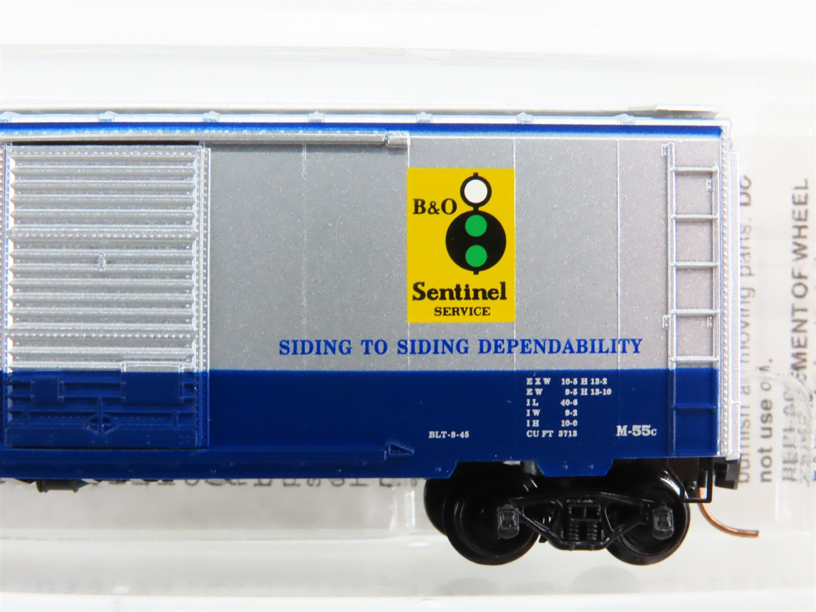 N Scale Micro-Trains 20256 B&O Baltimore & Ohio 40' Box Car 466096 RTR