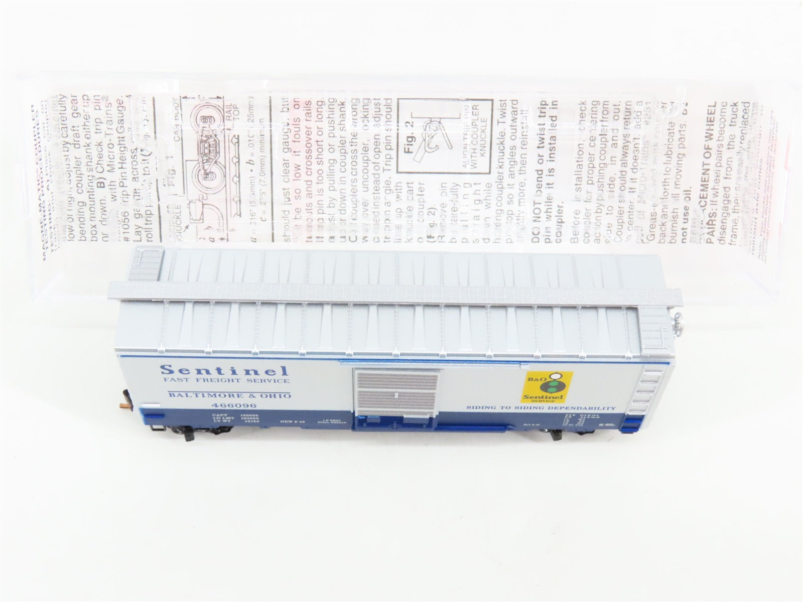 N Scale Micro-Trains 20256 B&O Baltimore & Ohio 40' Box Car 466096 RTR