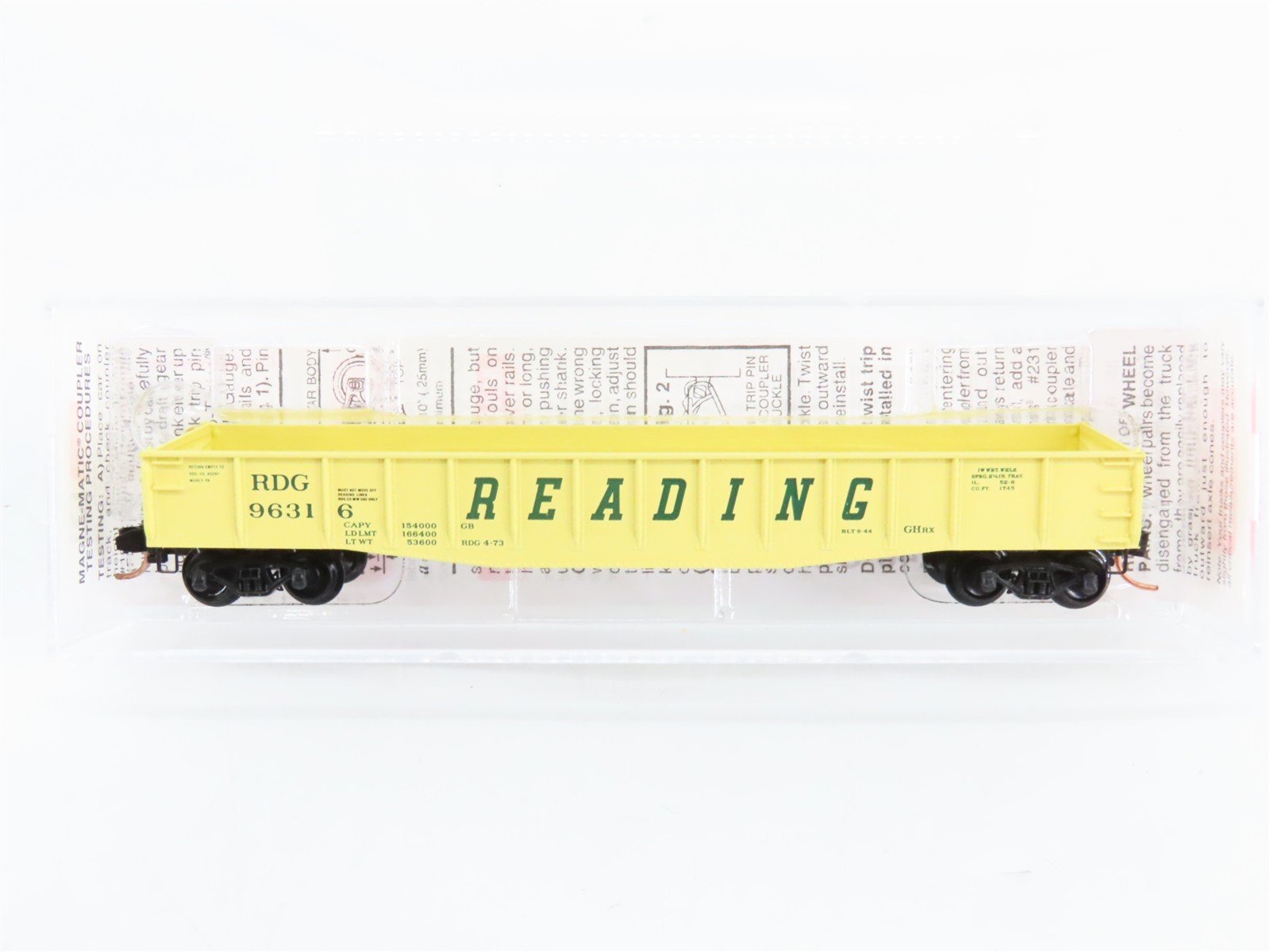 N Scale Micro-Trains 46370 Reading 50' Fishbelly Side Gondola w/ Drop Ends RTR