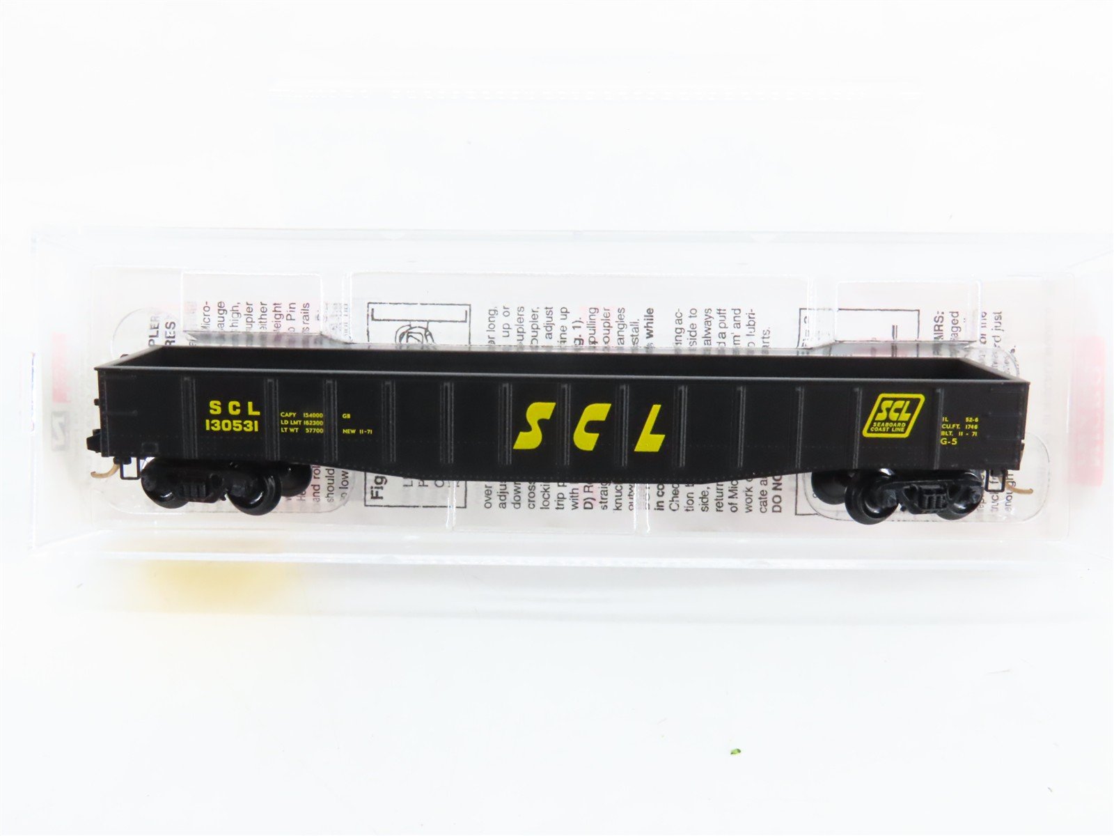 N Scale Micro-Trains 105040 SCL Seaboard Coast Line 50' Steel Side Gondola RTR