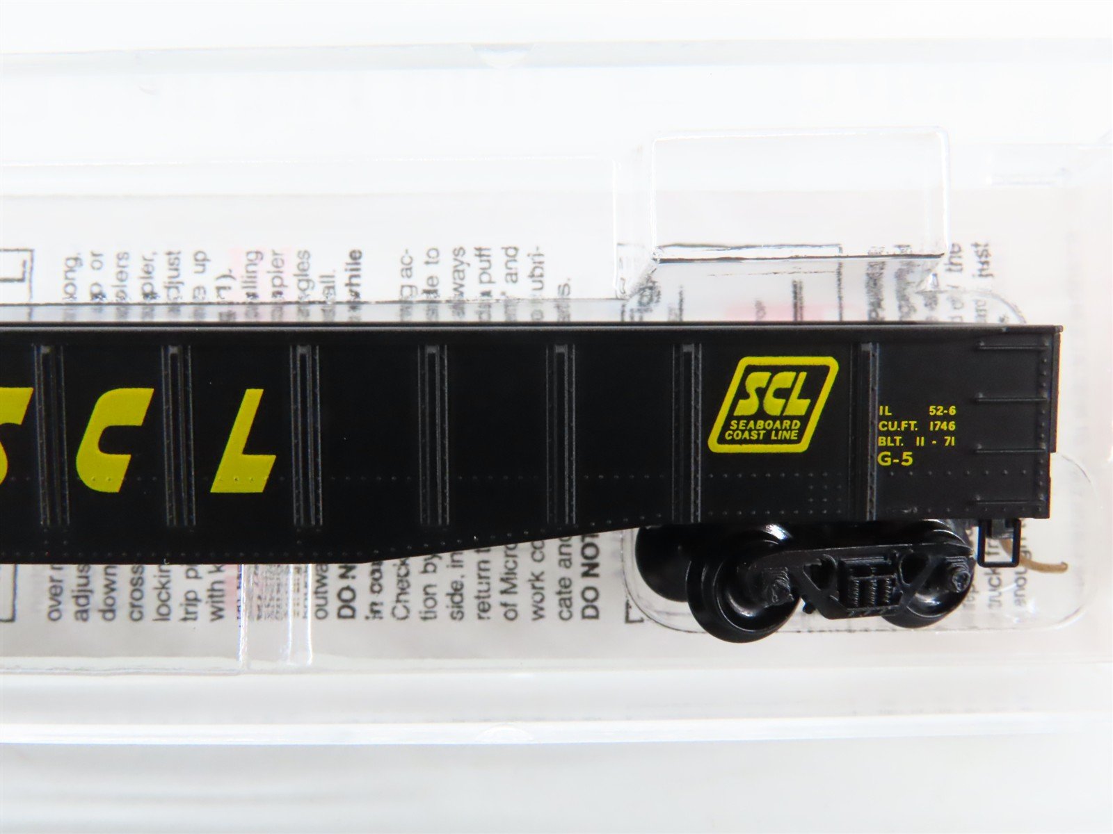 N Scale Micro-Trains 105040 SCL Seaboard Coast Line 50' Steel Side Gondola RTR