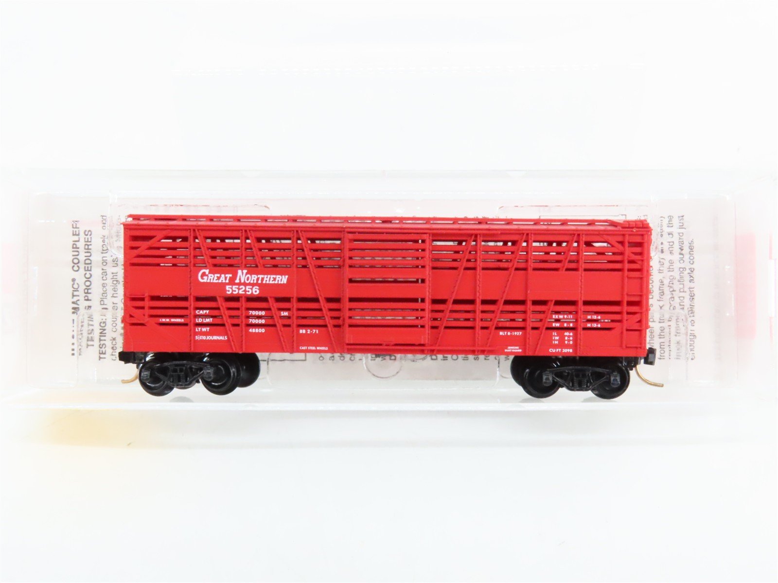 N Scale Micro-Trains 35020 GN Great Northern 40' Stock/Cattle Car 55256 RTR