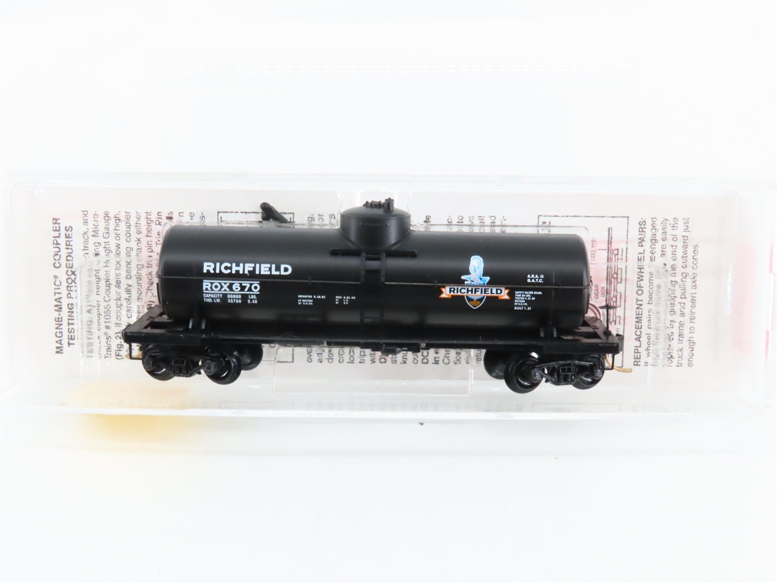 N Scale Micro-Trains 65430 Richfield Oil Company 39' Single Dome Tank Car RTR