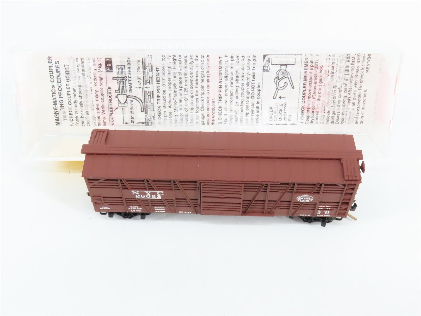 N Scale Micro-Trains 35040 NYC New York Central 40' Stock/Cattle Car 28022 RTR