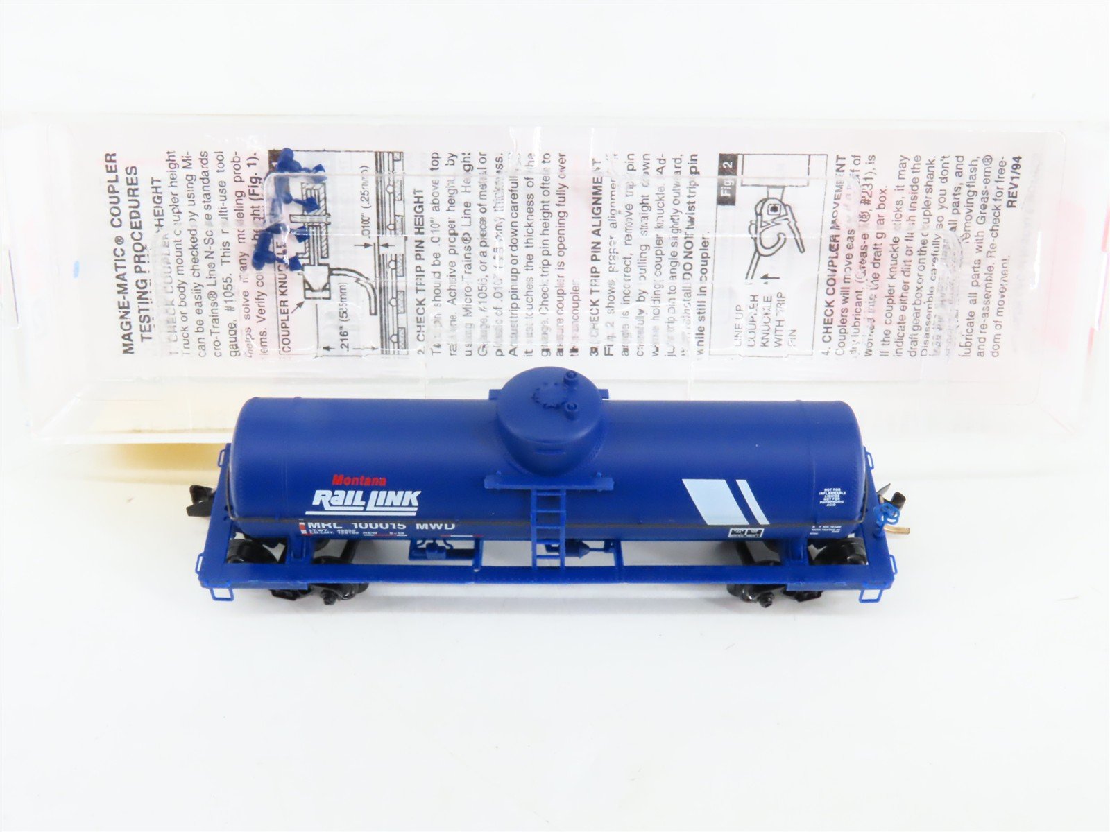 N Scale Micro-Trains 65390 MRL Montana Rail Link 39' Single Dome Tank Car RTR