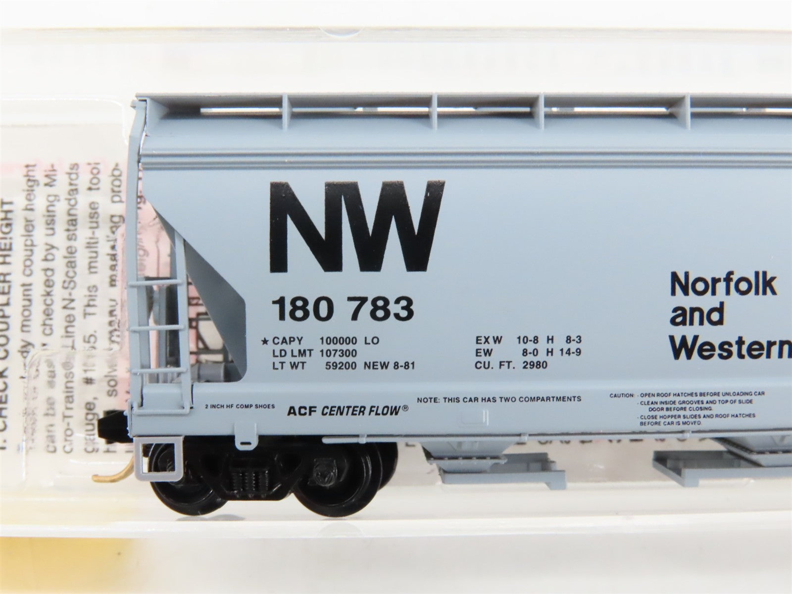 N Scale Micro-Trains 92050 NW Norfolk & Western Hopper 180783 RTR