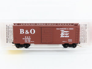 N Scale Micro-Trains 20346 B&O Baltimore & Ohio 40' Box Car 470687 RTR