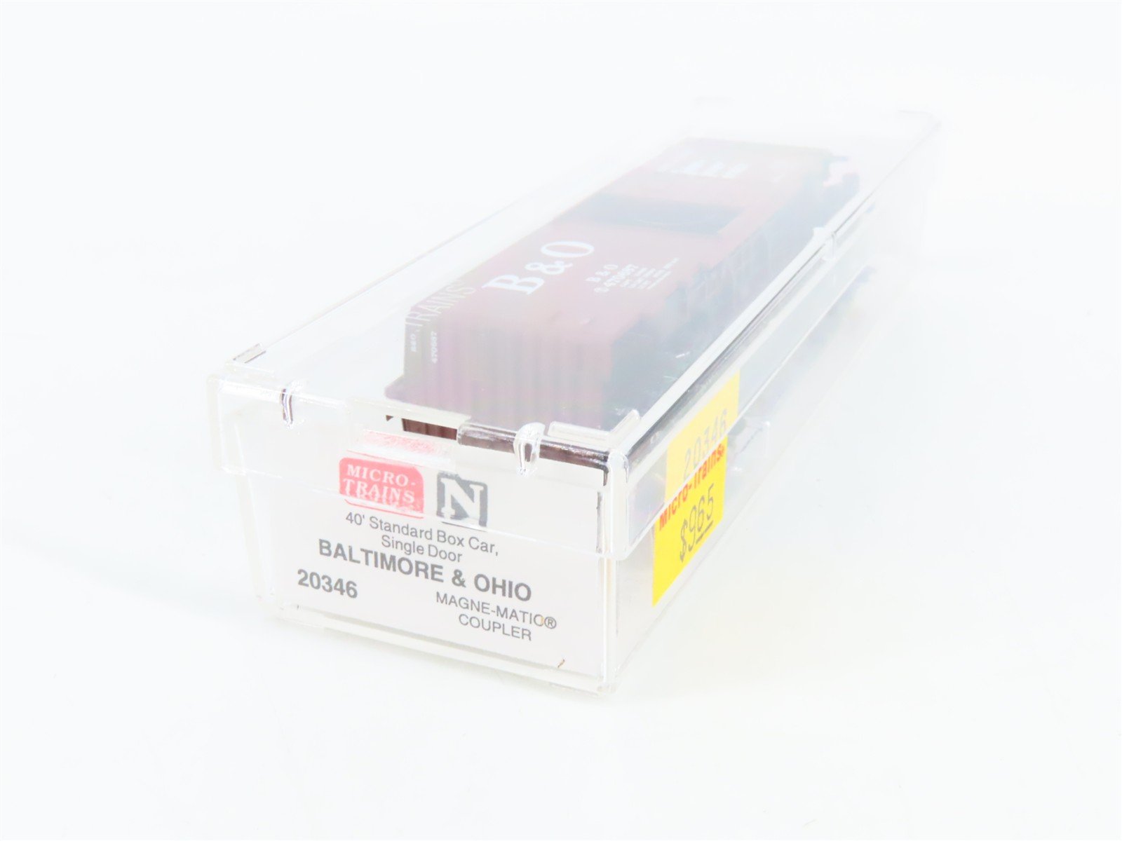N Scale Micro-Trains 20346 B&O Baltimore & Ohio 40' Box Car 470687 RTR