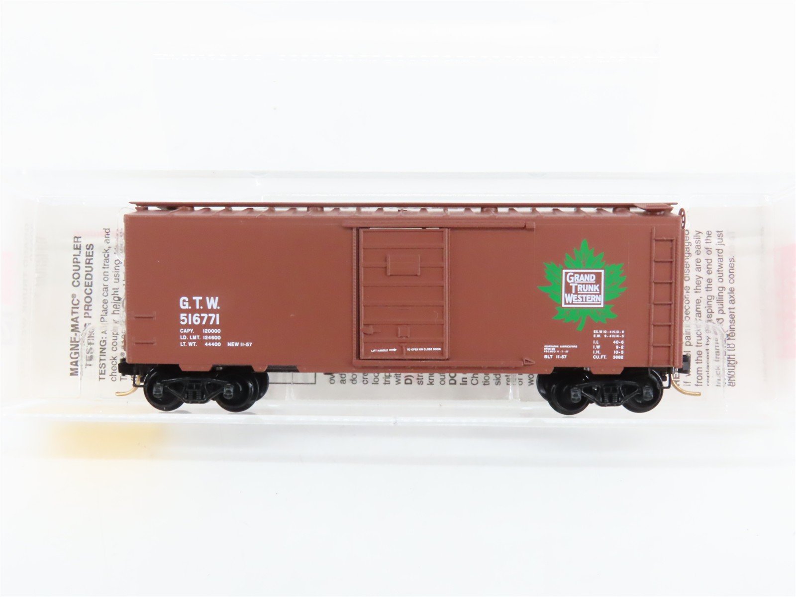 N Scale Micro-Trains 20010 GTW Grand Trunk Western 40' Single Door Box Car RTR