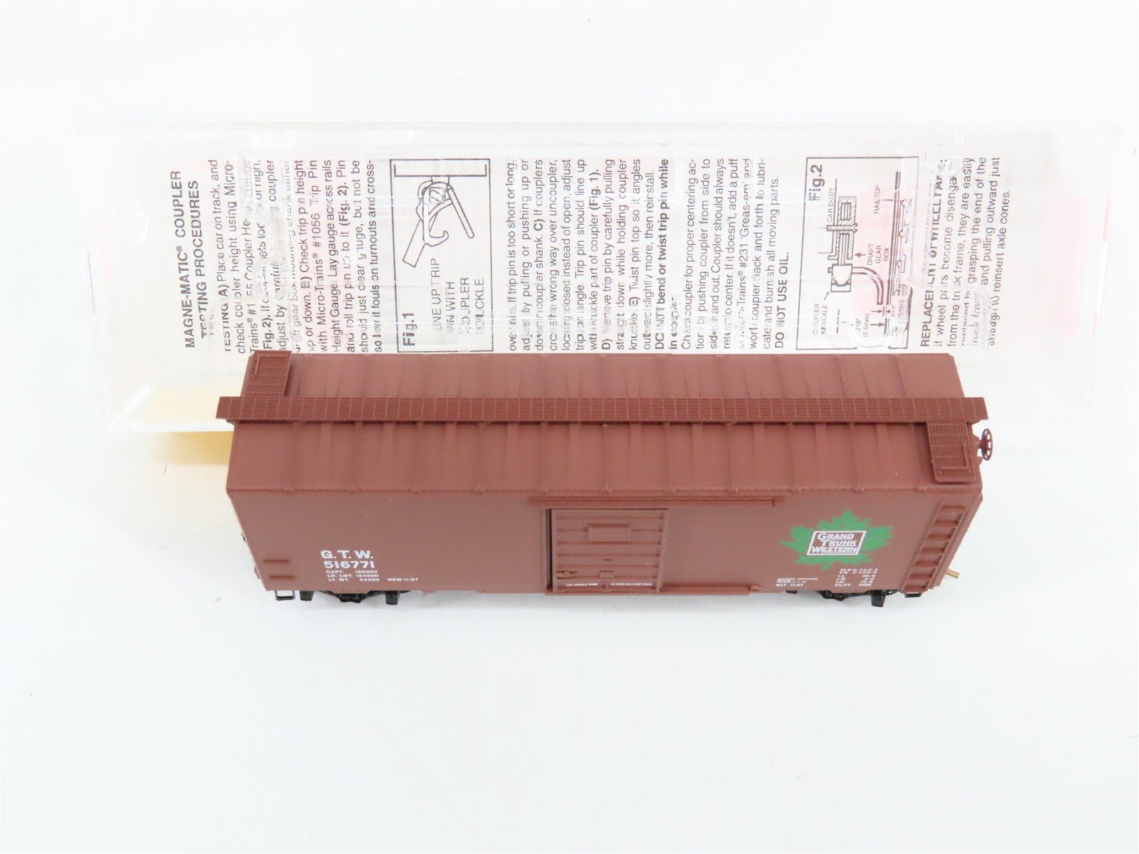 N Scale Micro-Trains 20010 GTW Grand Trunk Western 40' Single Door Box Car RTR