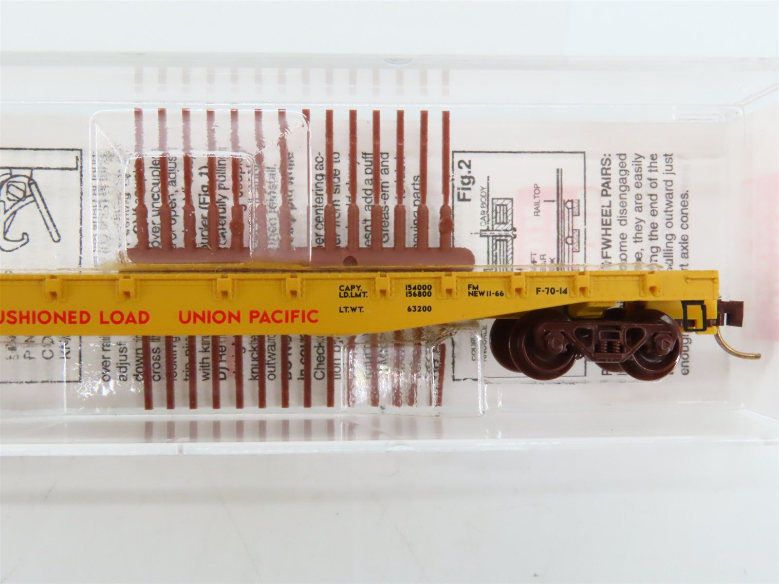 N Scale Micro-Trains 45070 UP Union Pacific 50' Flat Car 58527 RTR