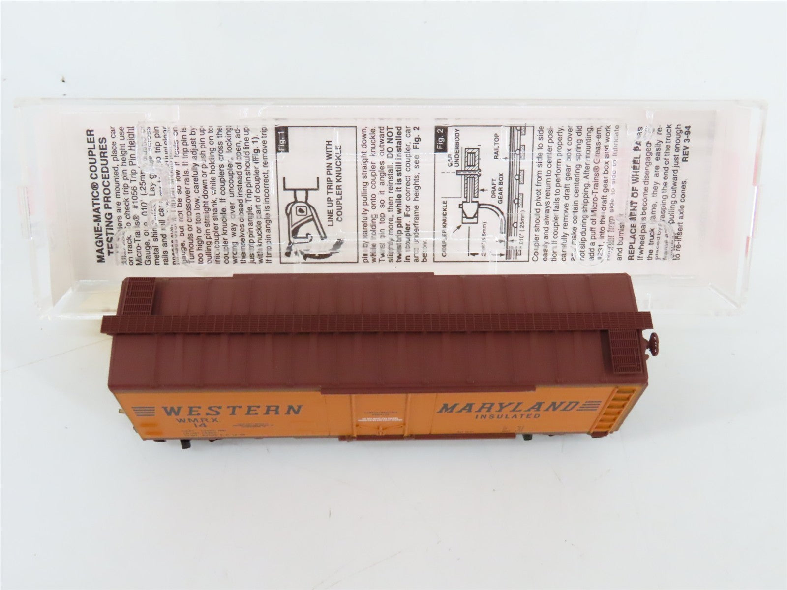 N Scale Micro-Trains 21240 WMRX Western Maryland 40' Plug Door Box Car 14 RTR