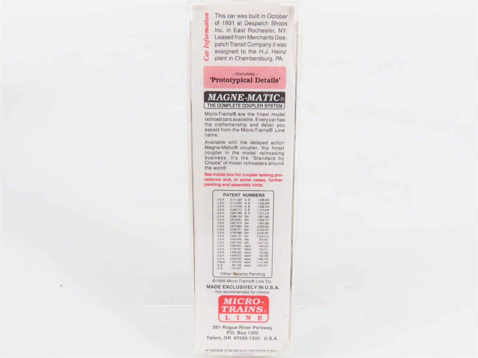 N Scale Micro-Trains 21240 WMRX Western Maryland 40' Plug Door Box Car 14 RTR