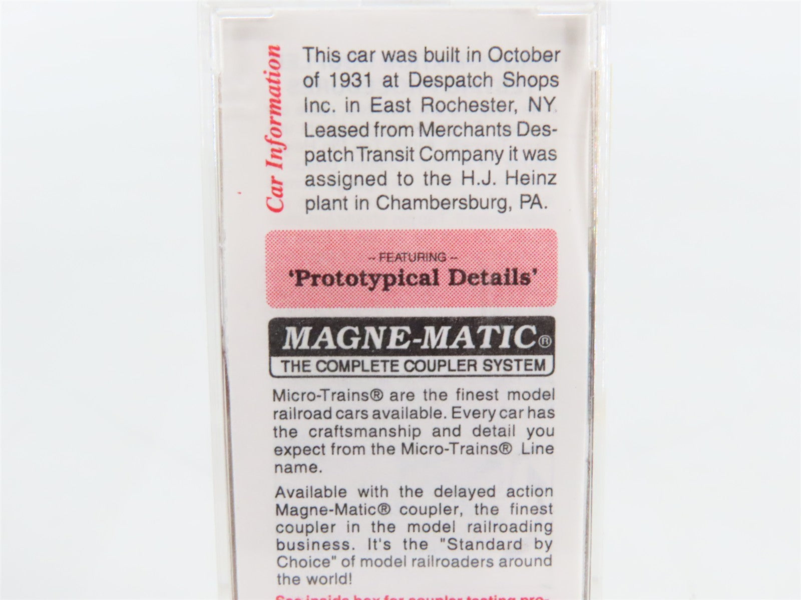 N Scale Micro-Trains 21240 WMRX Western Maryland 40' Plug Door Box Car 14 RTR