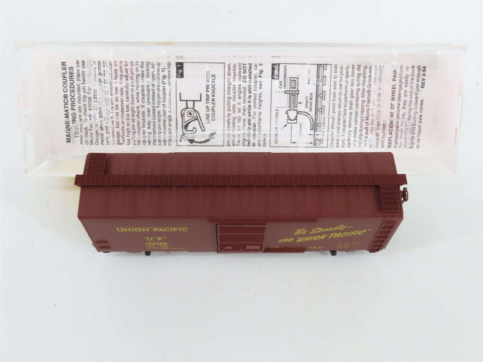 N Scale Micro-Trains 20620 UP Union Pacific 40' Box Car 192920 RTR