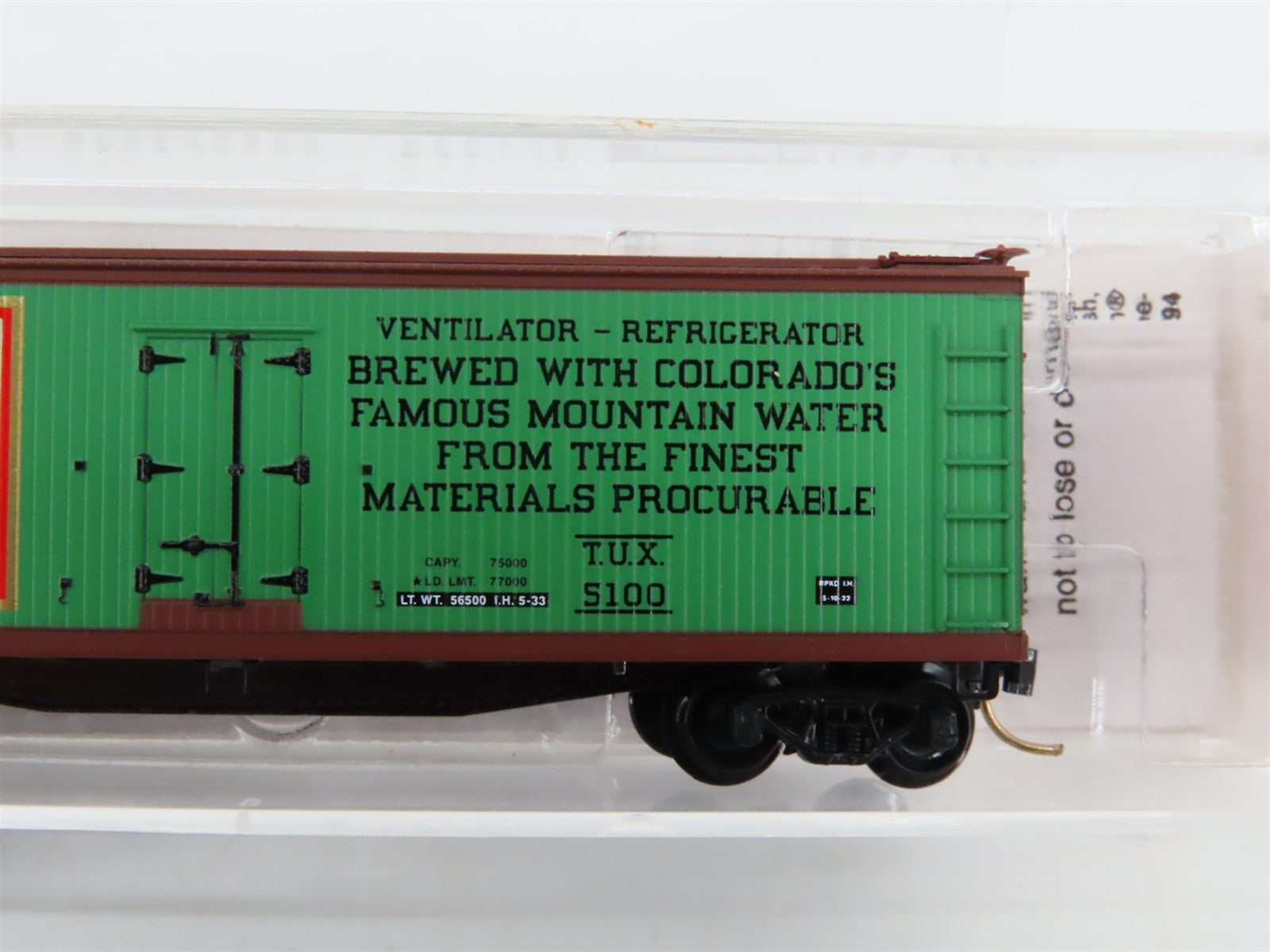 N Scale Micro-Trains 49440 TUX Tivoli Beer 40' Double-Sheathed Wood Reefer #5100