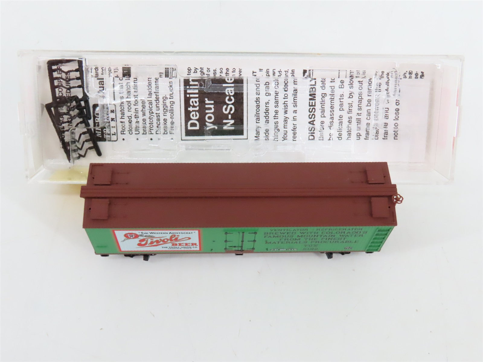 N Scale Micro-Trains 49440 TUX Tivoli Beer 40' Double-Sheathed Wood Reefer #5100
