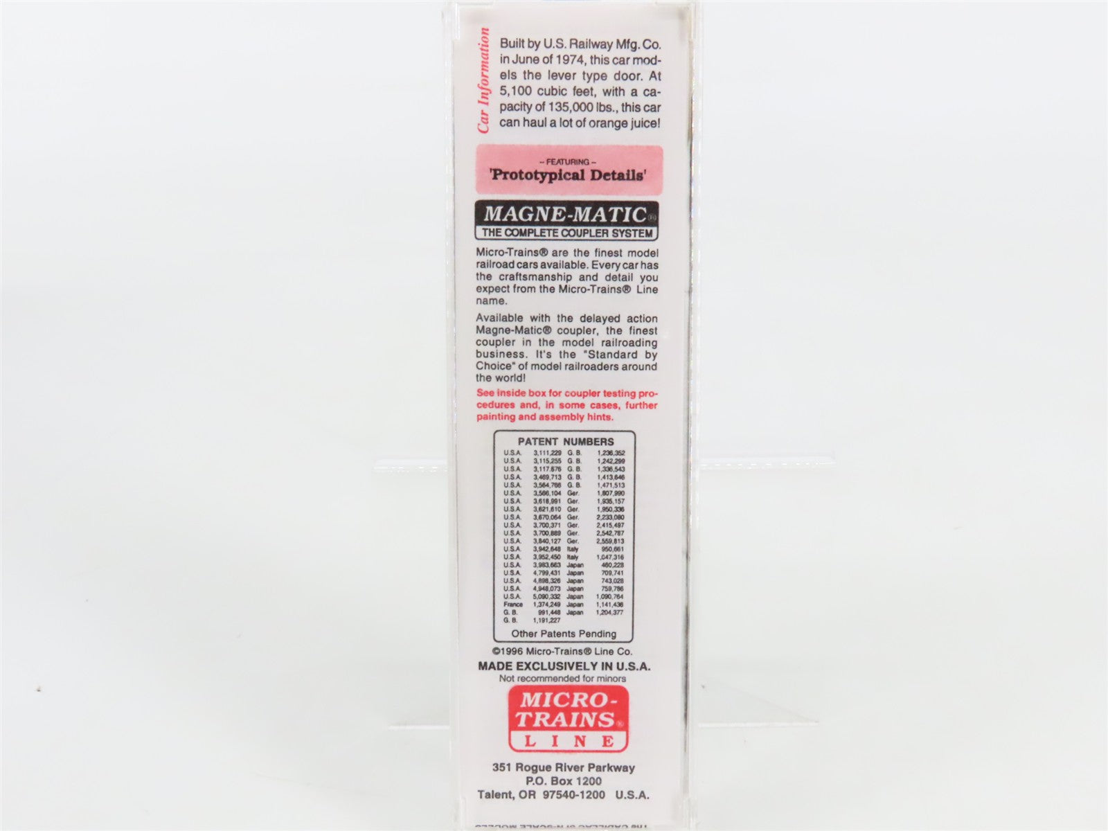 N Scale Micro-Trains 75040 USLX Tropicana 50' Double Plug Door Box Car 13085 RTR