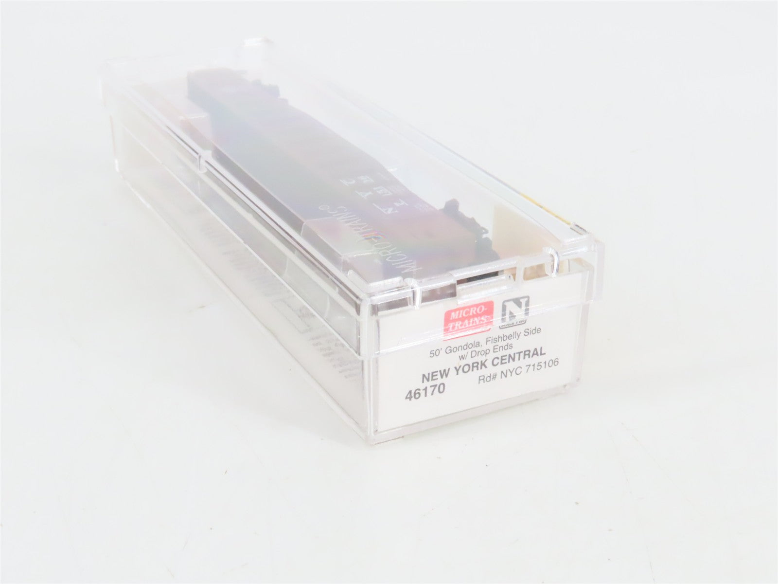 N Scale Micro-Trains 46170 NYC New York Central 50' Drop End Gondola 715106 RTR