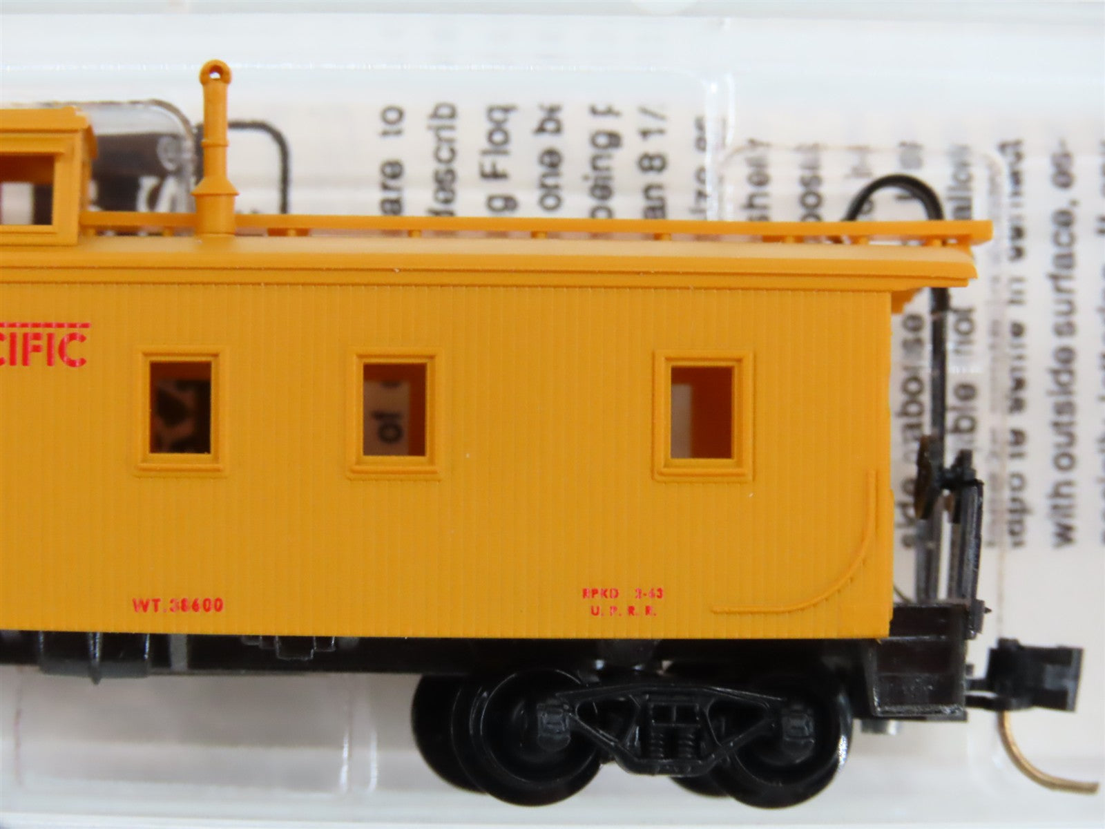 N Scale Micro-Trains 50100 UP Union Pacific 34' Wood Sheathed Caboose 3245 RTR