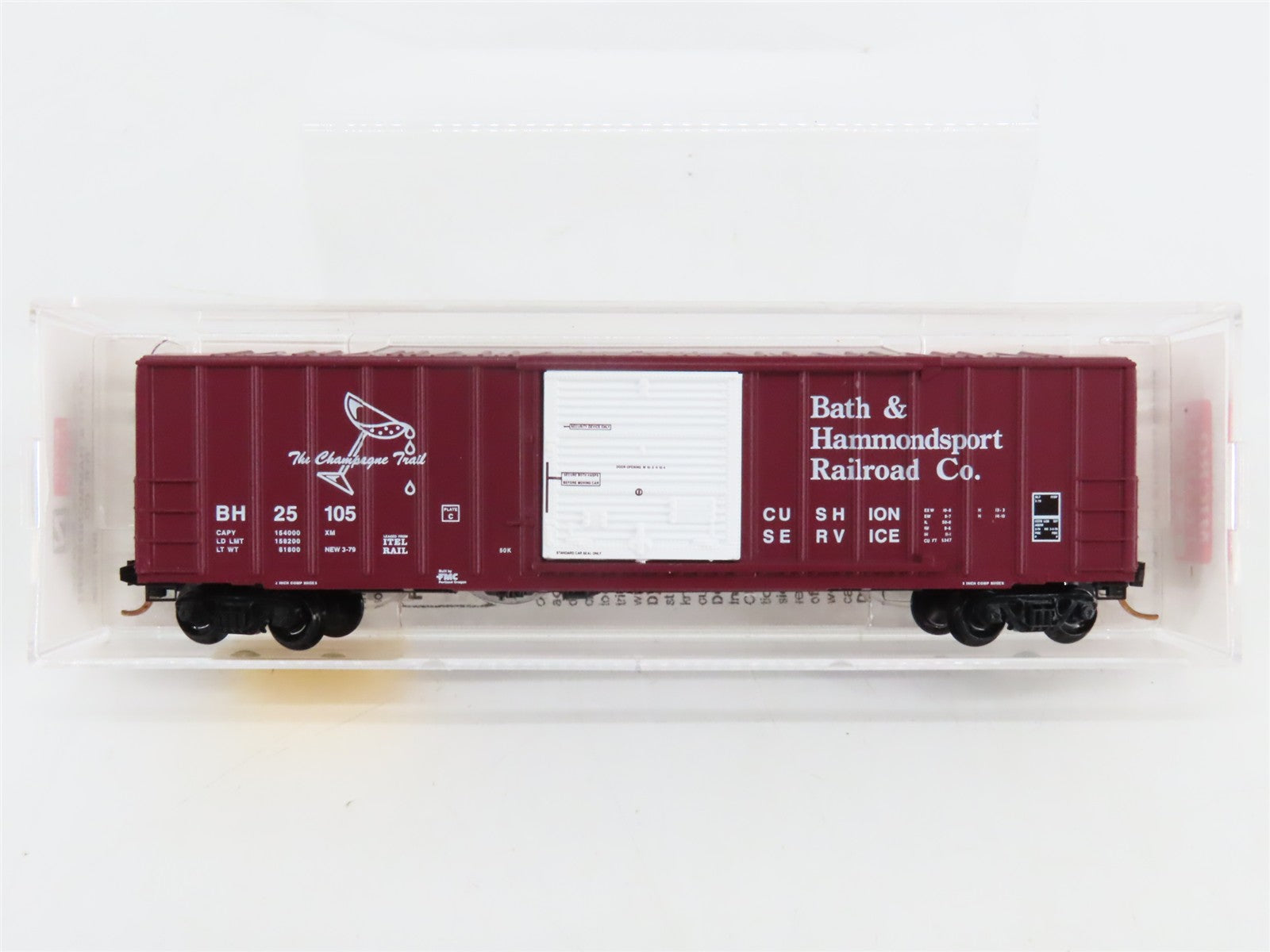 N Scale Micro-Trains 25380 BH Bath & Hammondsport 50' Rib Side Box Car 25105 RTR