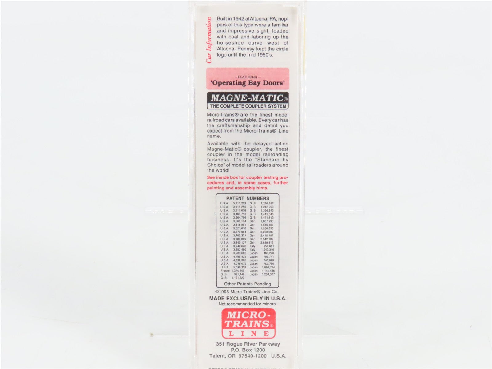 N Scale Micro-Trains 56060 PRR Pennsylvania 33' 2-Bay Hopper 220455 RTR