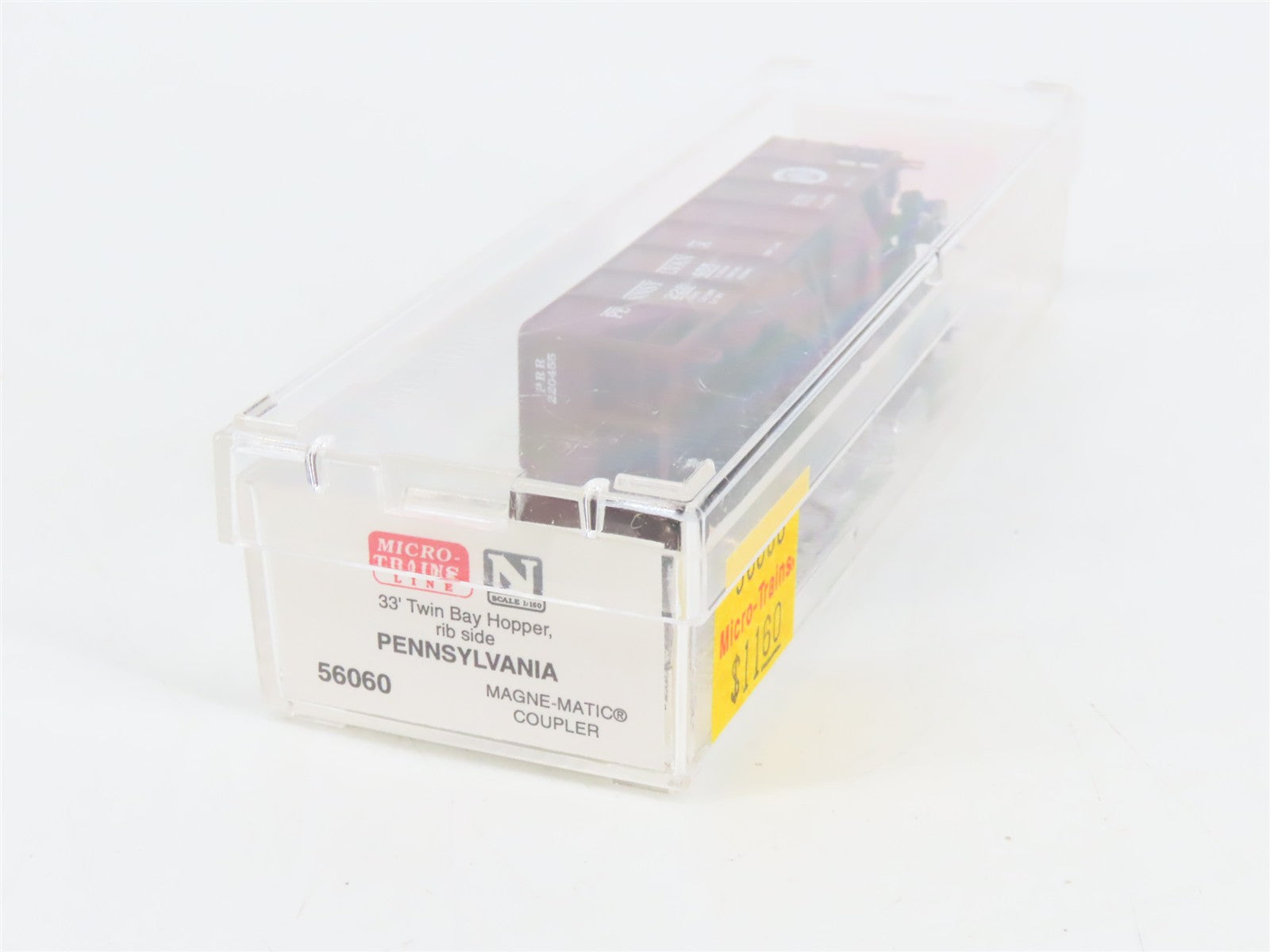 N Scale Micro-Trains 56060 PRR Pennsylvania 33' 2-Bay Hopper 220455 RTR